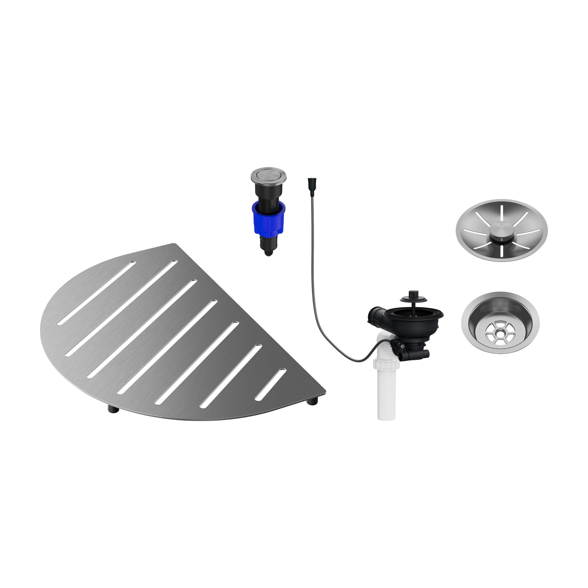 Blanco Oovalon Drain & Accessory Bundle -  Includes Top Grid, Basket Strainer and Drain Button BLANCO
