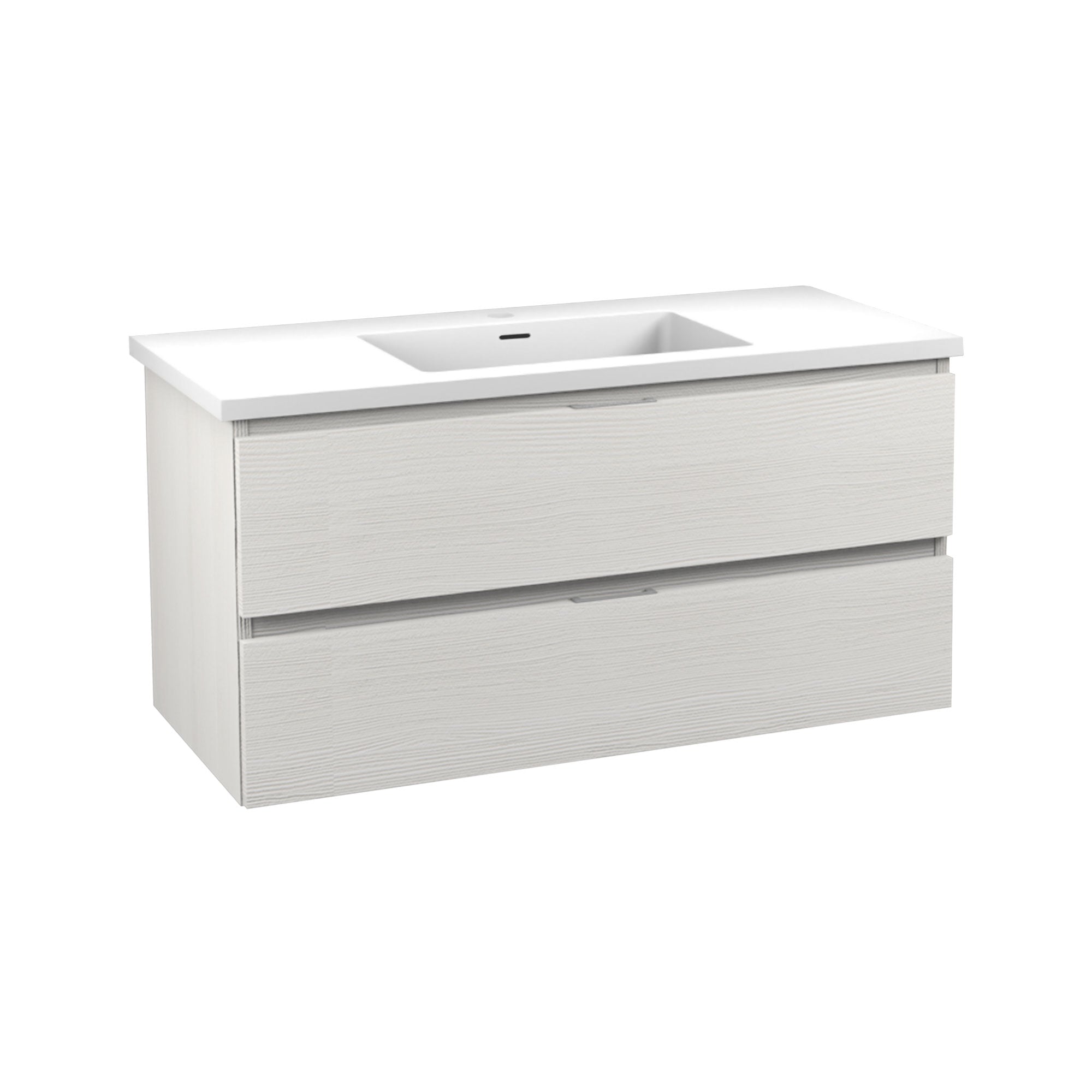 ANZZI  Conques 39 in W x 20 in H x 18 in D Bath Vanity with Cultured Marble Vanity Top with White Basin ANZZI