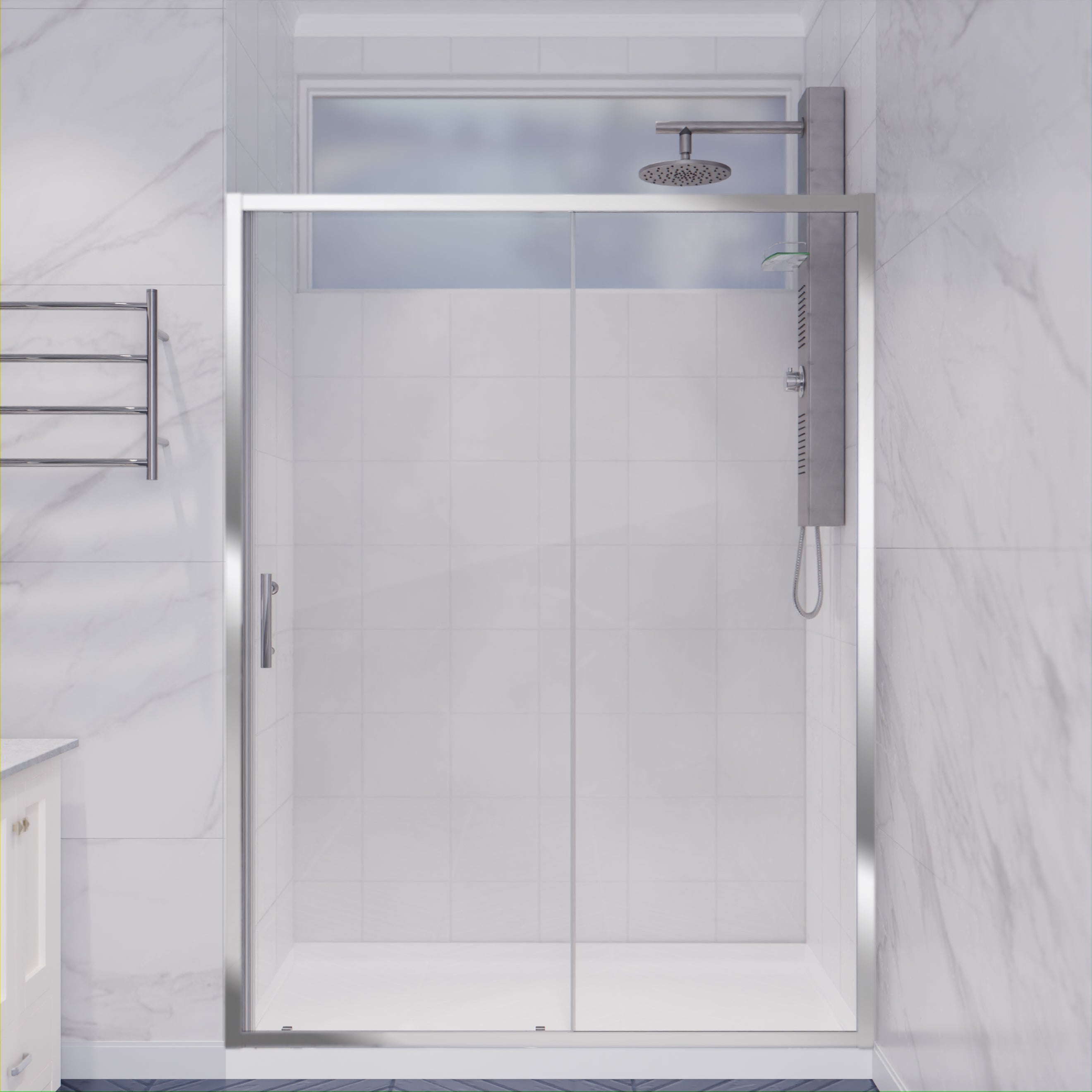 ANZZI 48 in. x 72 in. Framed Shower Door with TSUNAMI GUARD ANZZI