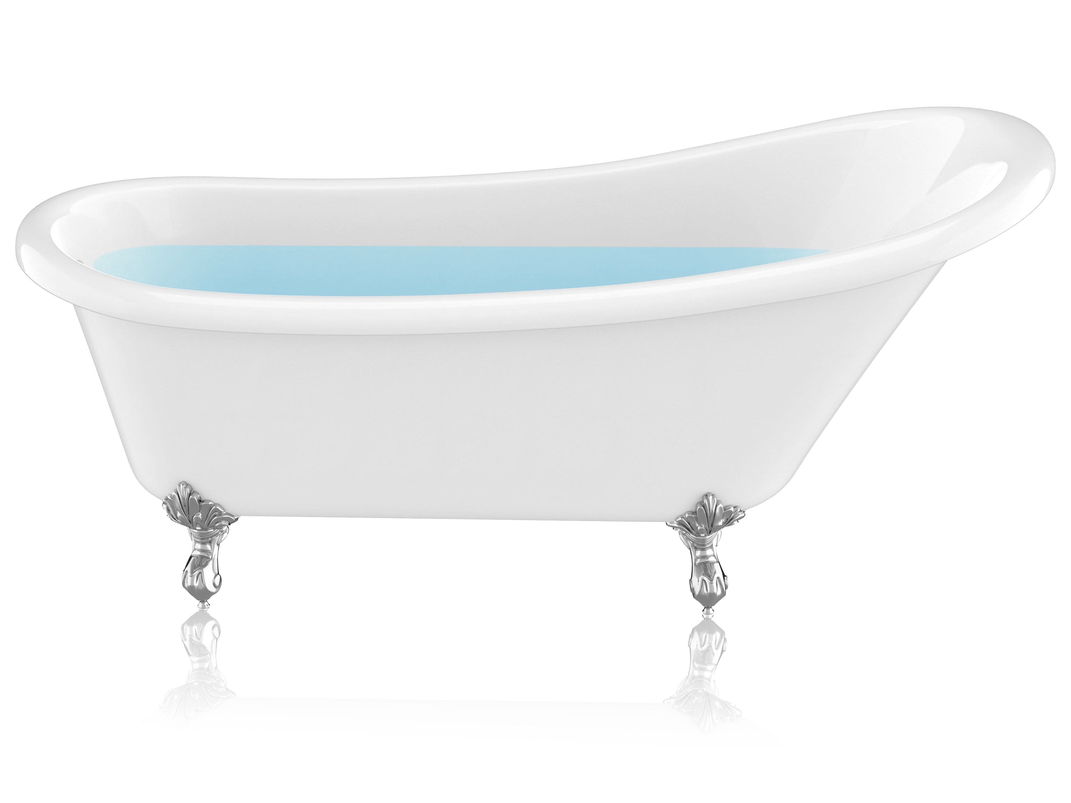 ANZZI 67.32ÃƒÂ¢Ã¢â€šÂ¬Ã‚Â Diamante Slipper-Style Acrylic Claw Foot Tub ANZZI