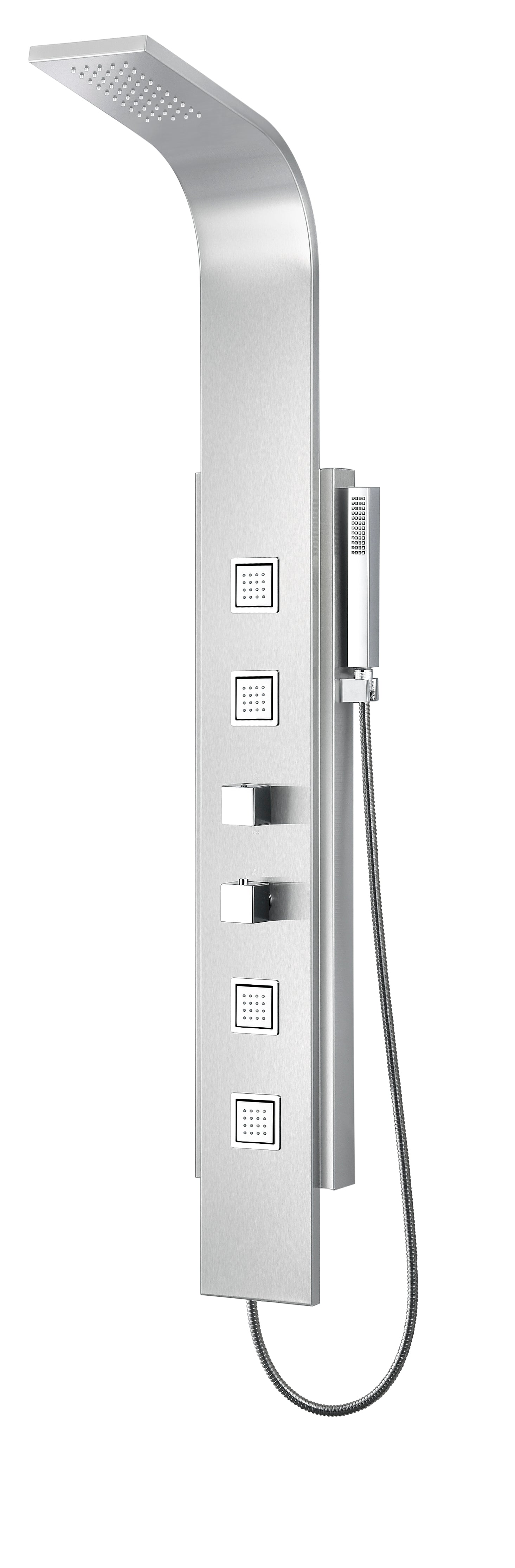 ANZZI  Visor 60 in. Full Body Shower Panel with Heavy Rain Shower and Spray Wand ANZZI