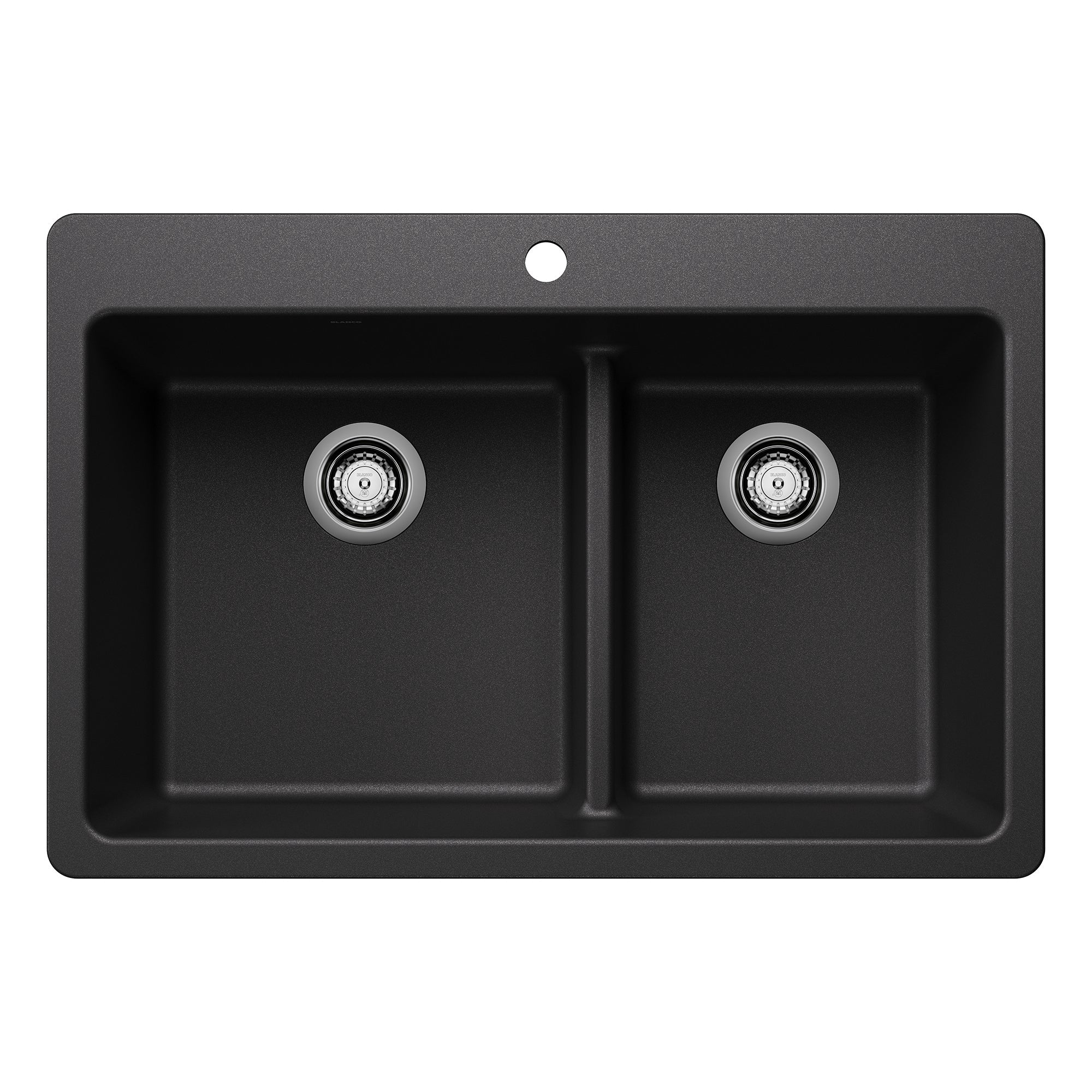 Blanco Liven SILGRANIT 33" 60/40 Double Bowl Dual Mount Kitchen Sink with Low Divide BLANCO