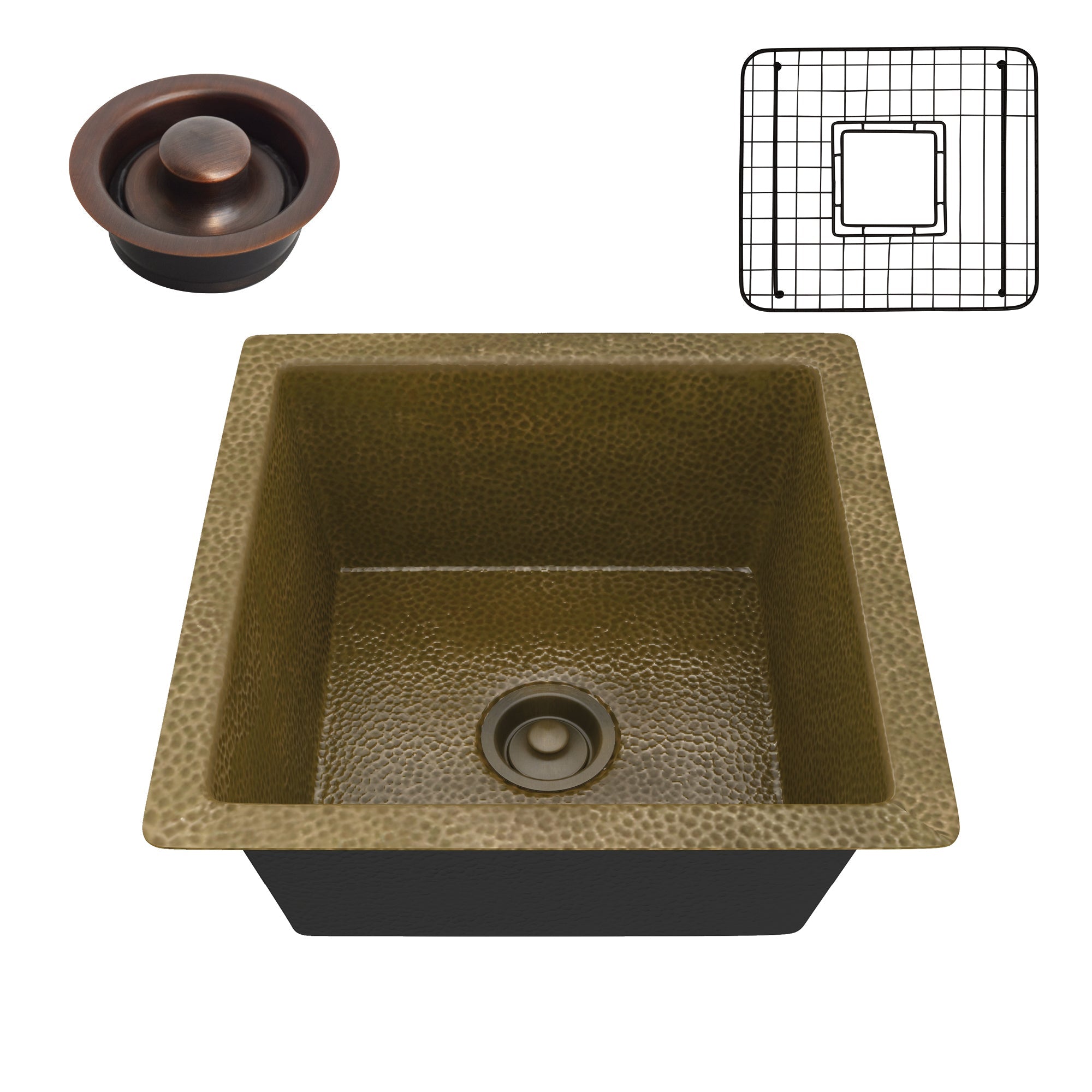 ANZZI  Erzurum Drop-in Handmade Copper 16 in. 0-Hole Single Bowl Kitchen Sink ANZZI