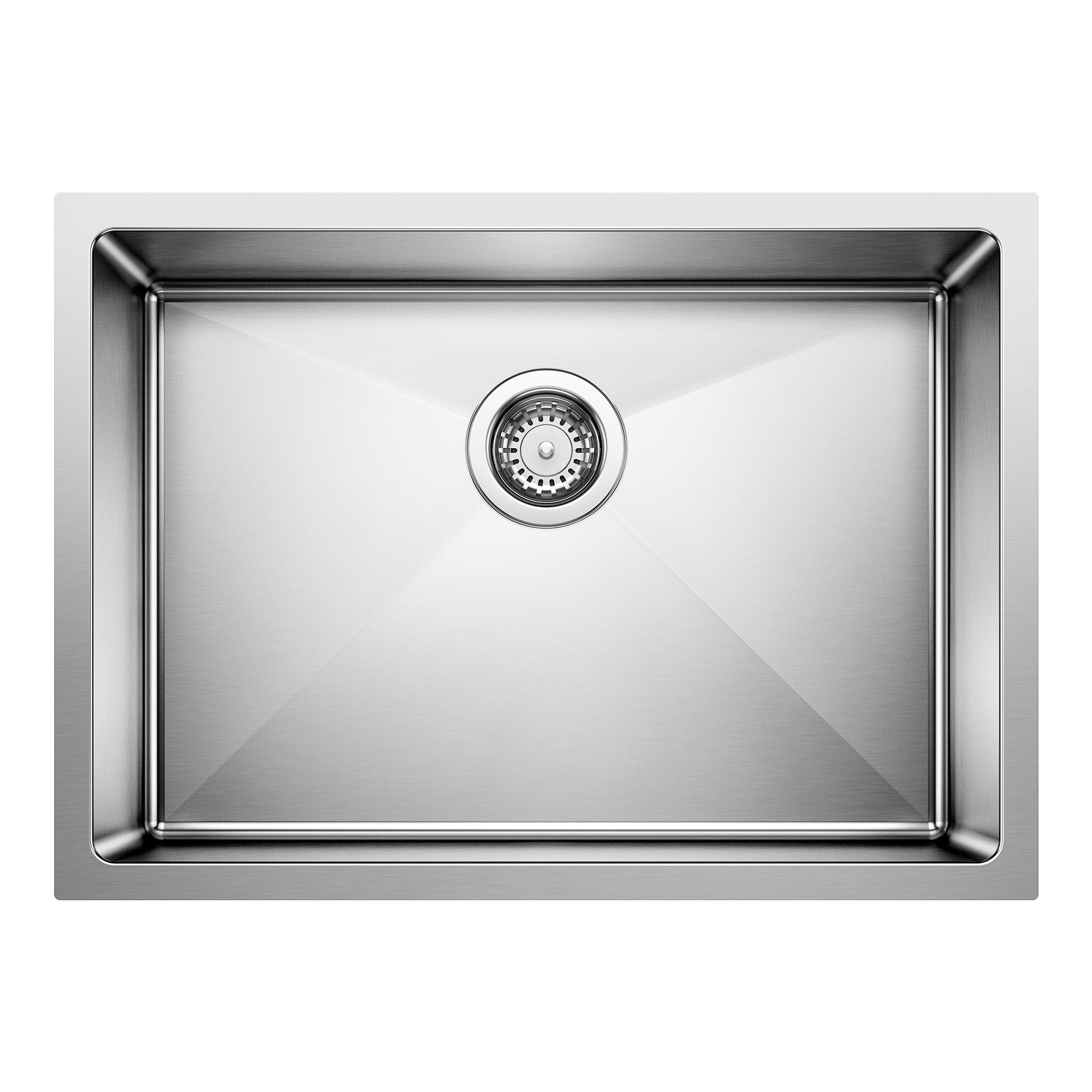 Blanco Cuvee R15 25" Single Bowl Undermount Stainless Steel Kitchen Sink Blanco