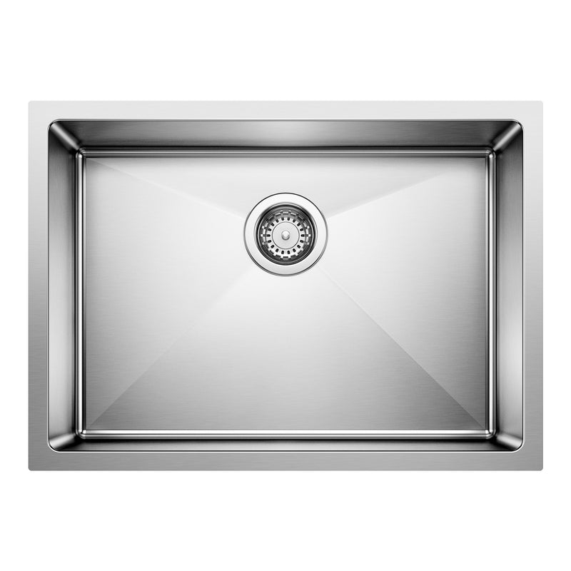 Blanco Quatrus R15 25" Single Bowl Undermount Stainless Steel Kitchen Sink Blanco