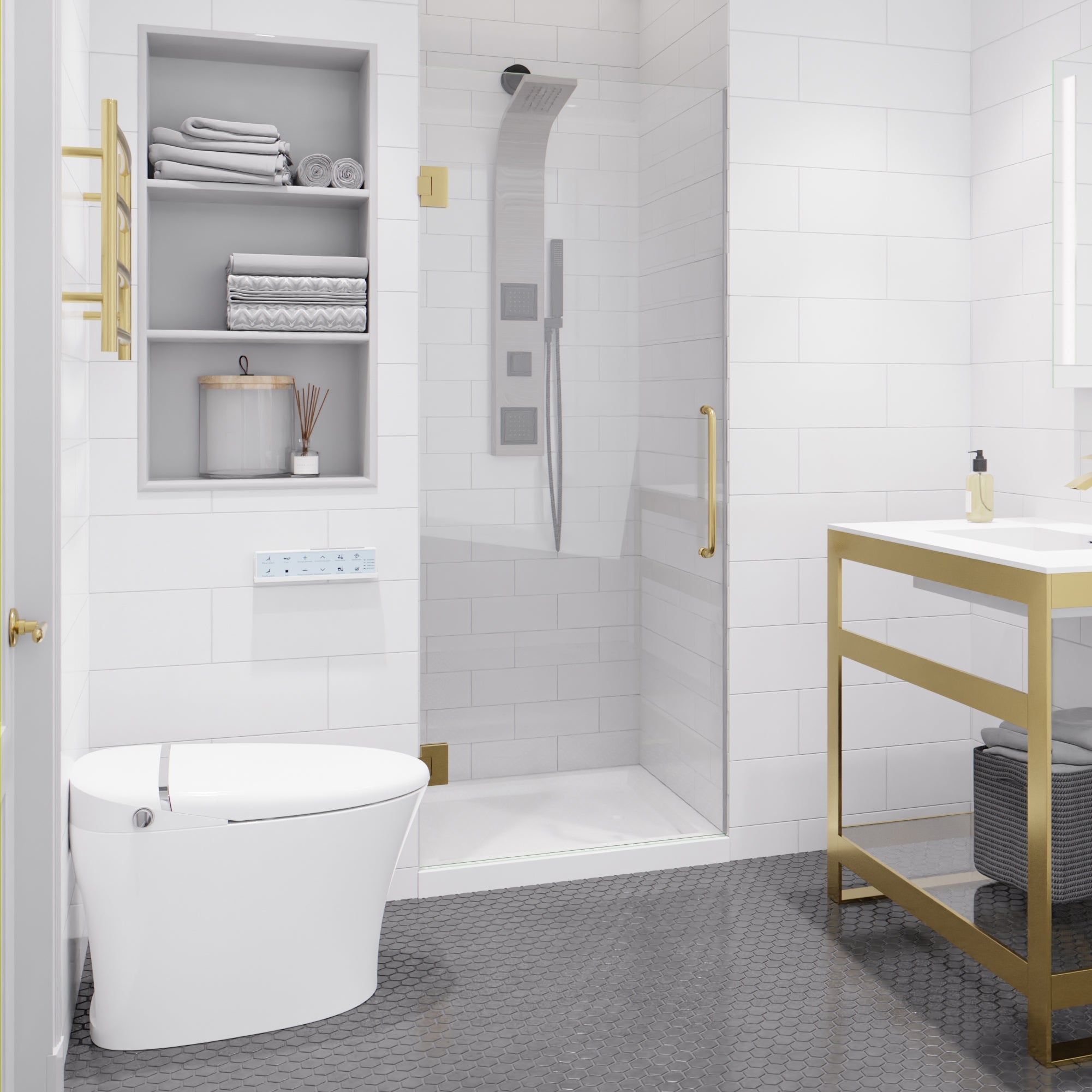 ANZZI  Passion Series 30 in. by 72 in. Frameless Hinged Shower Door with Handle ANZZI