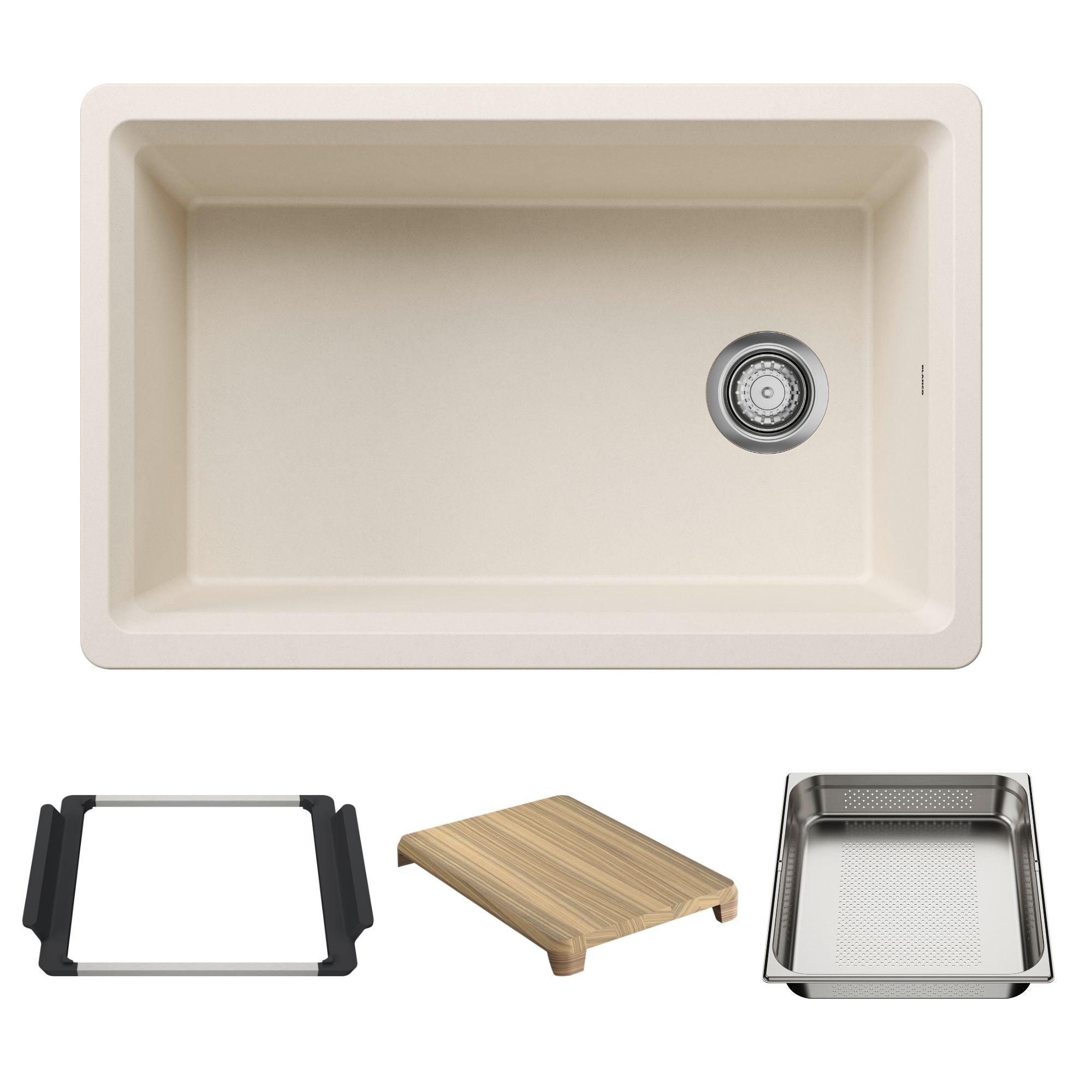 Blanco Inteos SILGRANIT 30" Single Bowl Reversible Undermount Workstation Kitchen Sink BLANCO