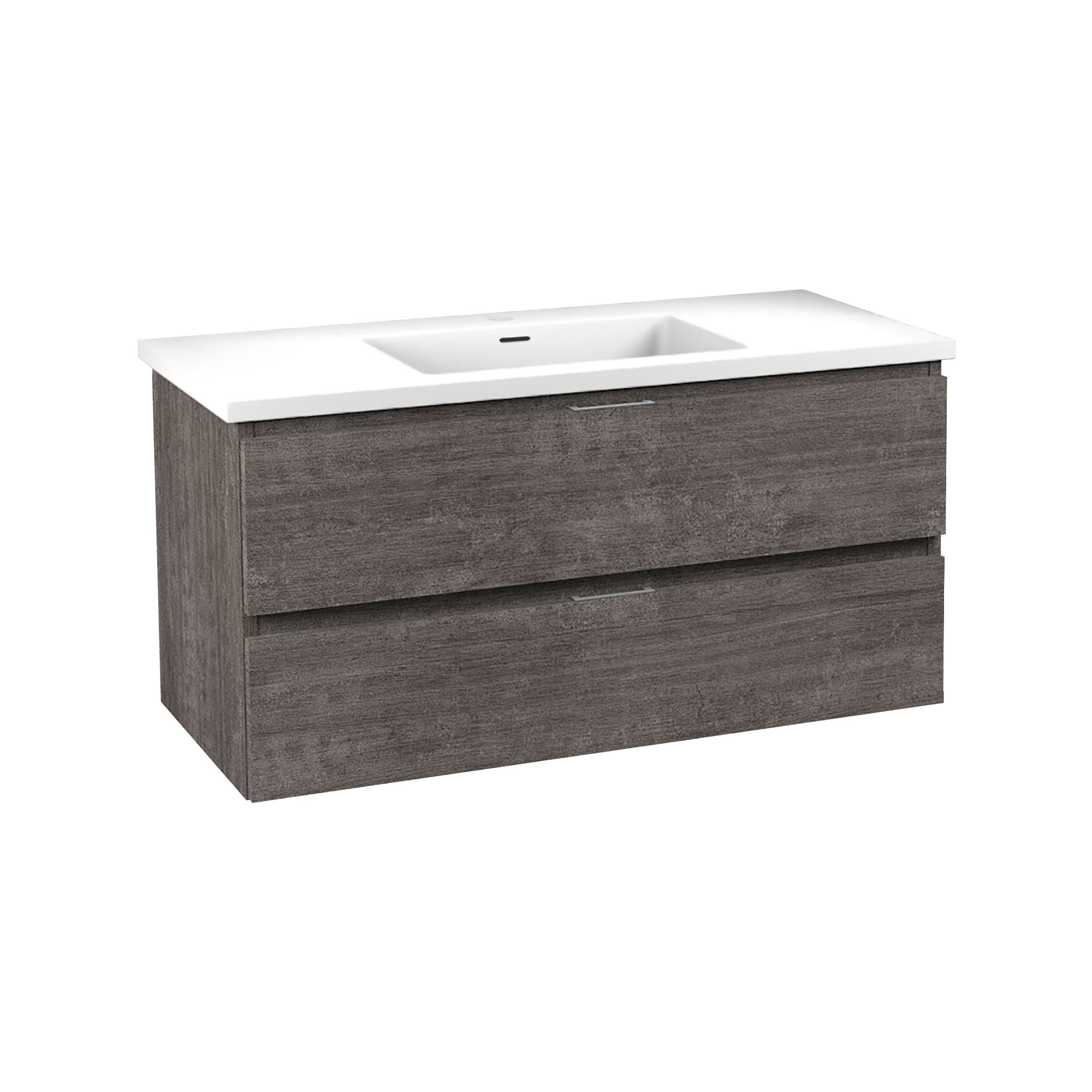 ANZZI  Conques 39 in W x 20 in H x 18 in D Bath Vanity with Cultured Marble Vanity Top with White Basin ANZZI