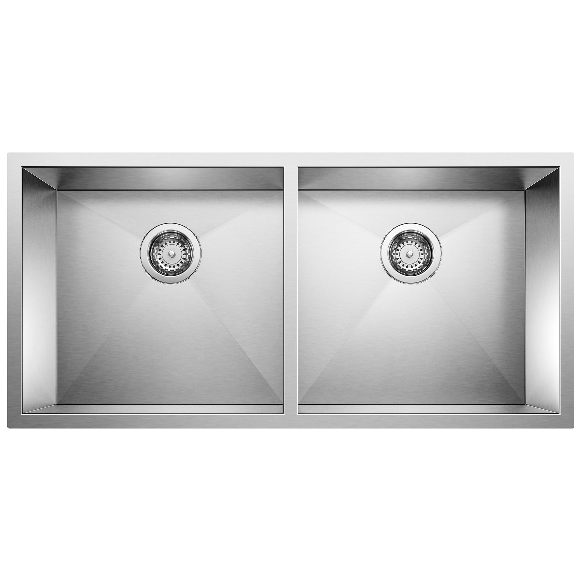 Blanco Precision R0 37" 50/50 Double Bowl Undermount Stainless Steel Kitchen Sink Blanco
