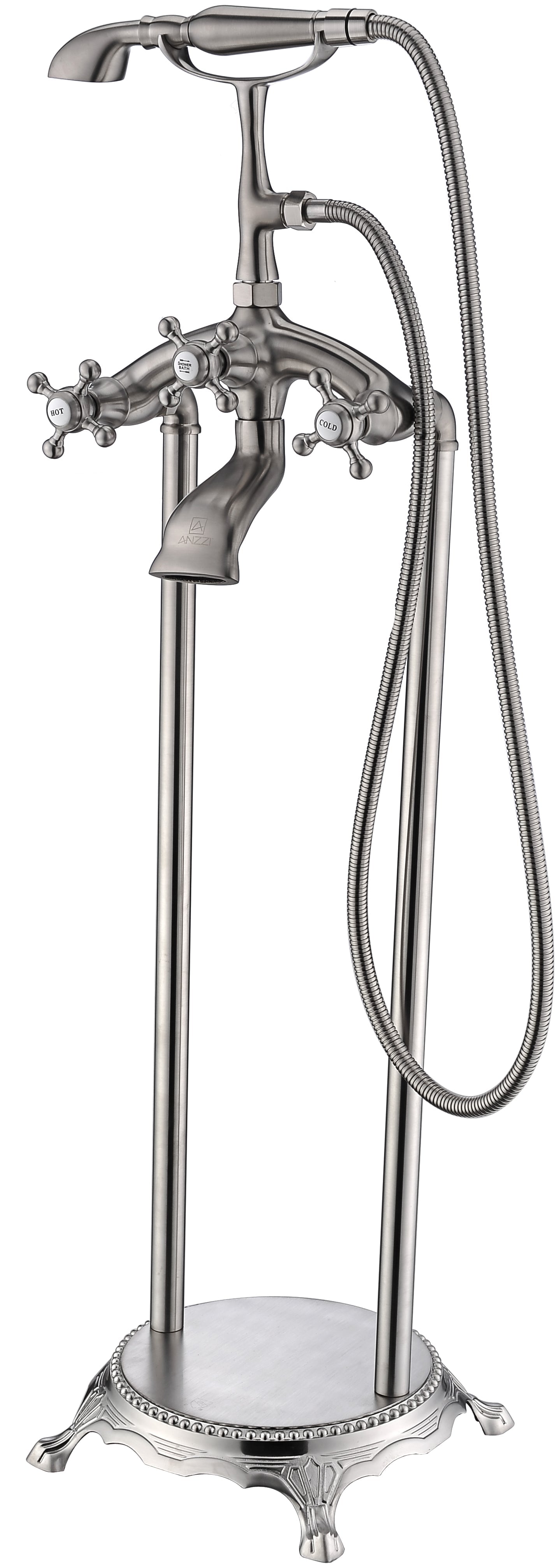 ANZZI  Tugela 3-Handle Claw Foot Tub Faucet with Hand Shower ANZZI