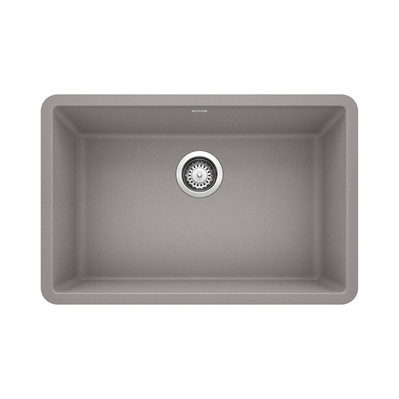 Blanco Precis SILGRANIT 27" Single Bowl Undermount Kitchen Sink Blanco