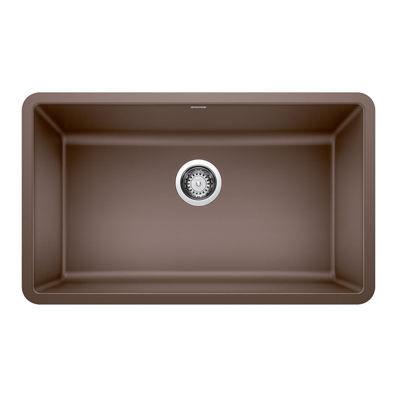 Blanco Precis SILGRANIT 30" Single Bowl Undermount Kitchen Sink Blanco