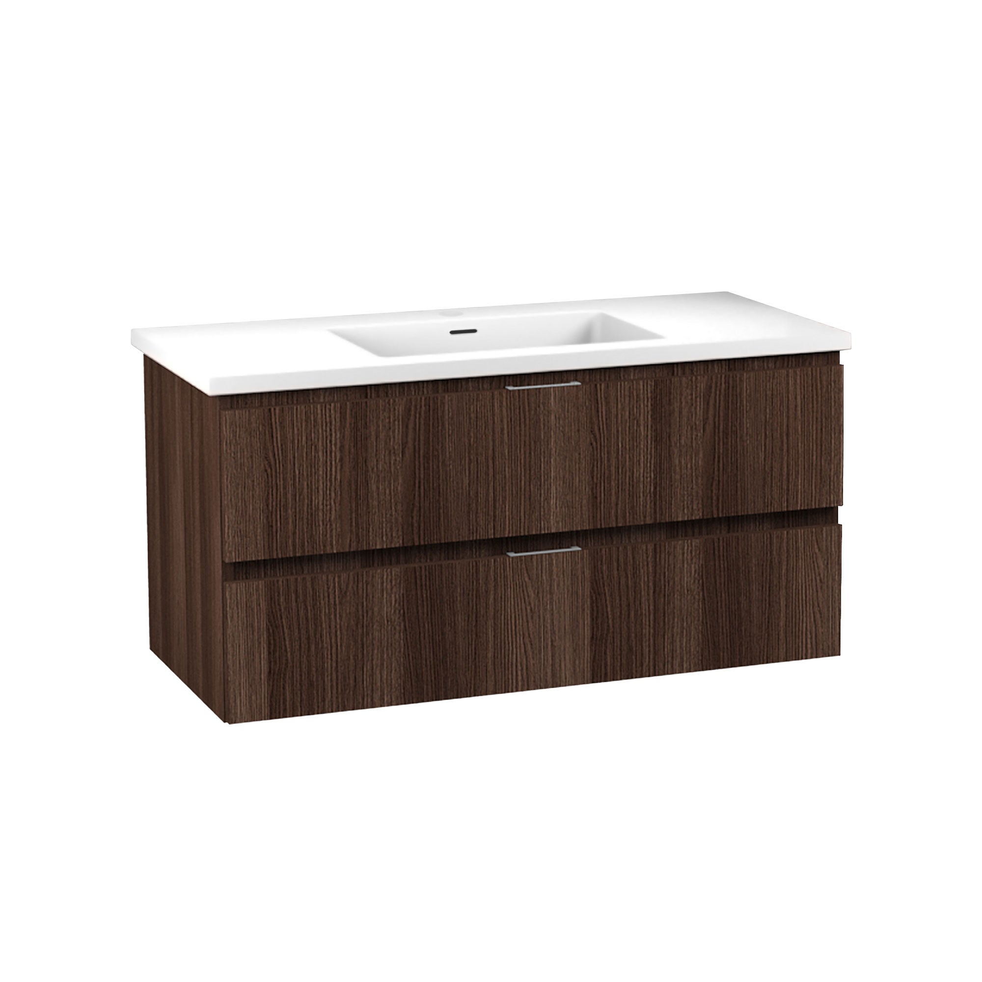 ANZZI  Conques 39 in W x 20 in H x 18 in D Bath Vanity with Cultured Marble Vanity Top with White Basin ANZZI