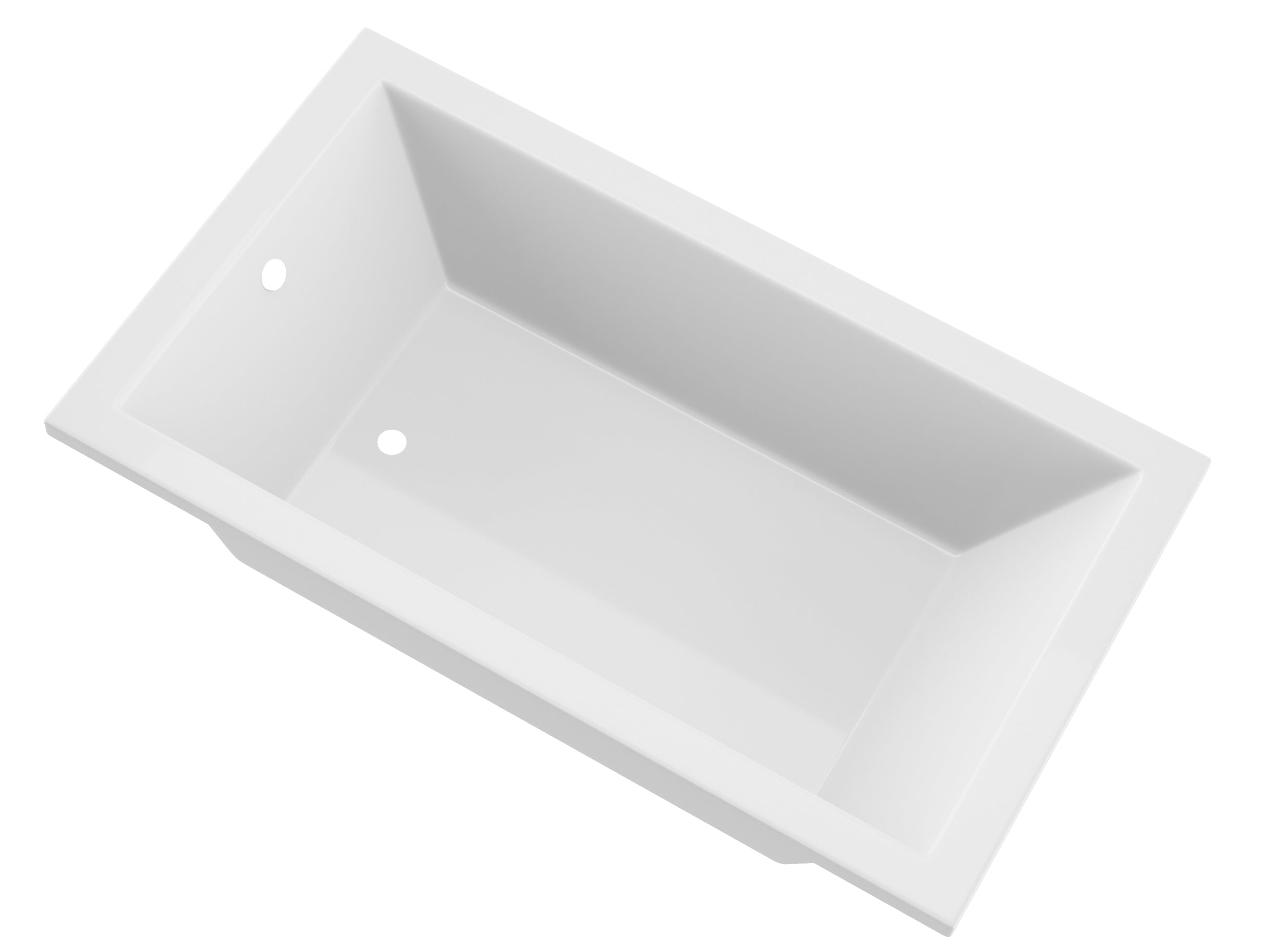 ANZZI  Illyrian 71.875" x 31.75" x 23" Acrylic Reversible Drain Rectangular Bathtub ANZZI