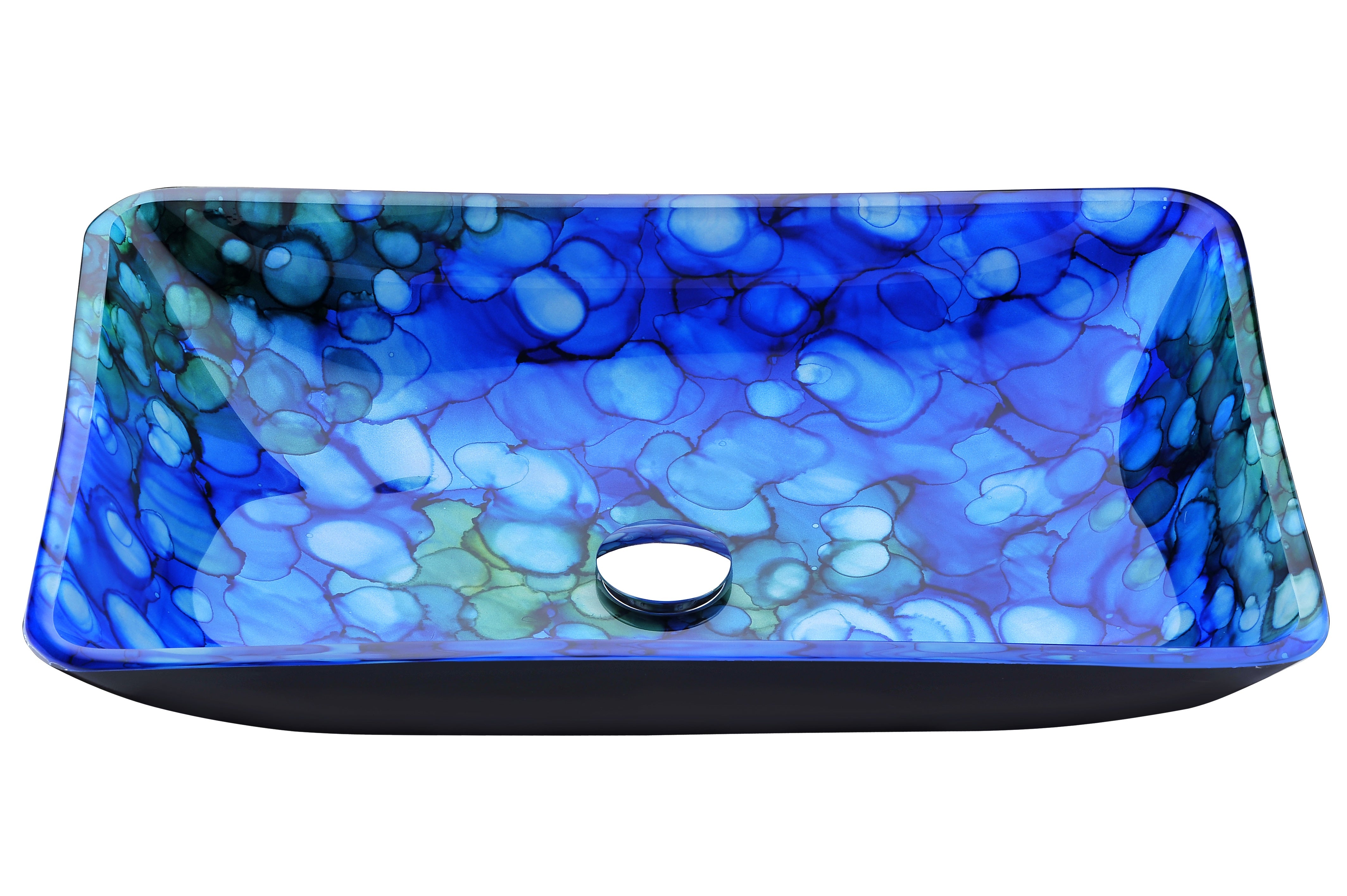 ANZZI  Voce Series Deco-Glass Vessel Sink in Lustrous Blue ANZZI