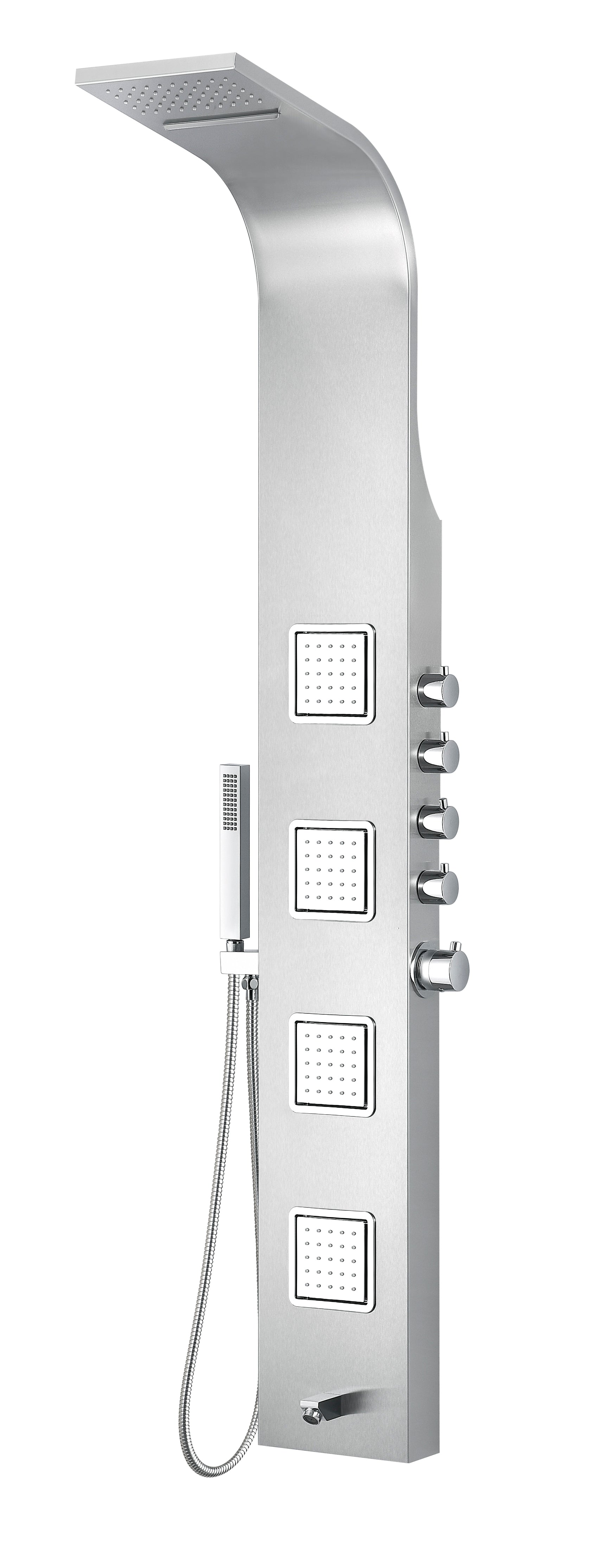 ANZZI  Mesa 64 in. Full Body Shower Panel with Heavy Rain Shower and Spray Wand ANZZI