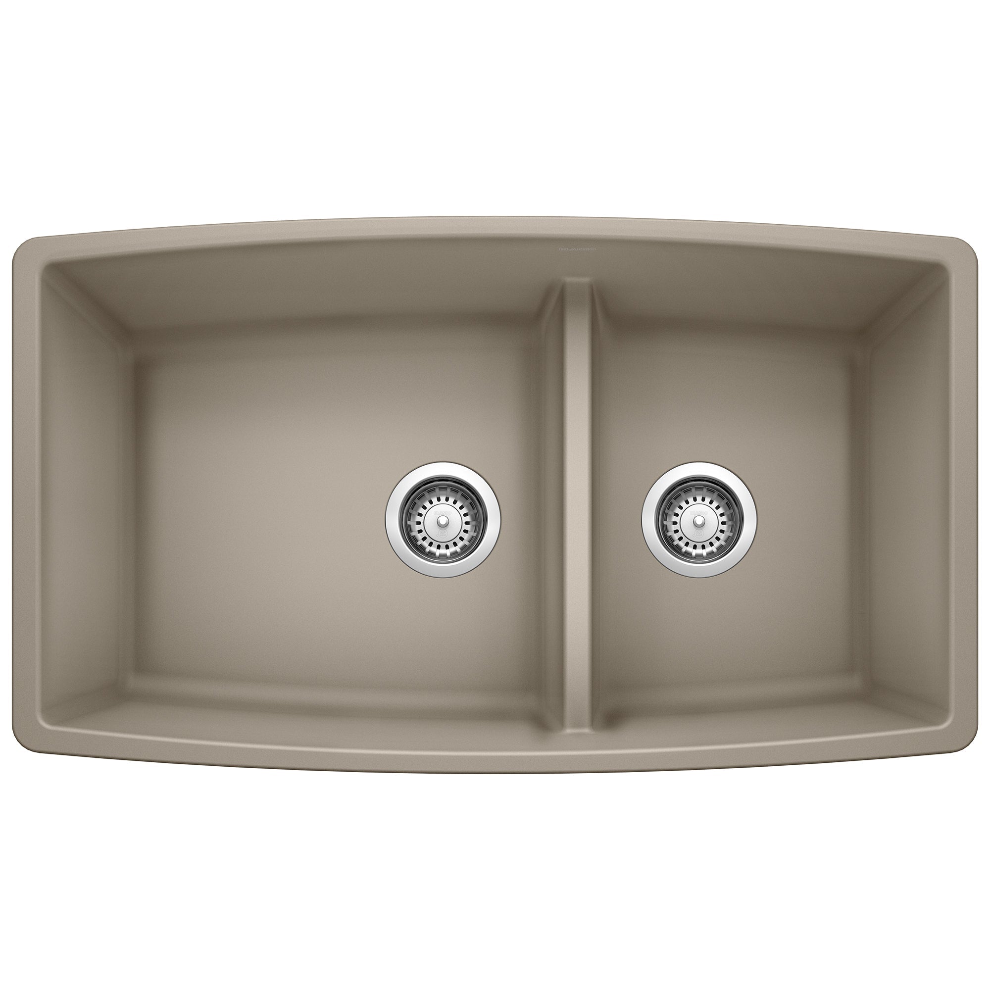Blanco Performa SILGRANIT 33" 60/40 Double Bowl Undermount Kitchen Sink with Low Divide BLANCO