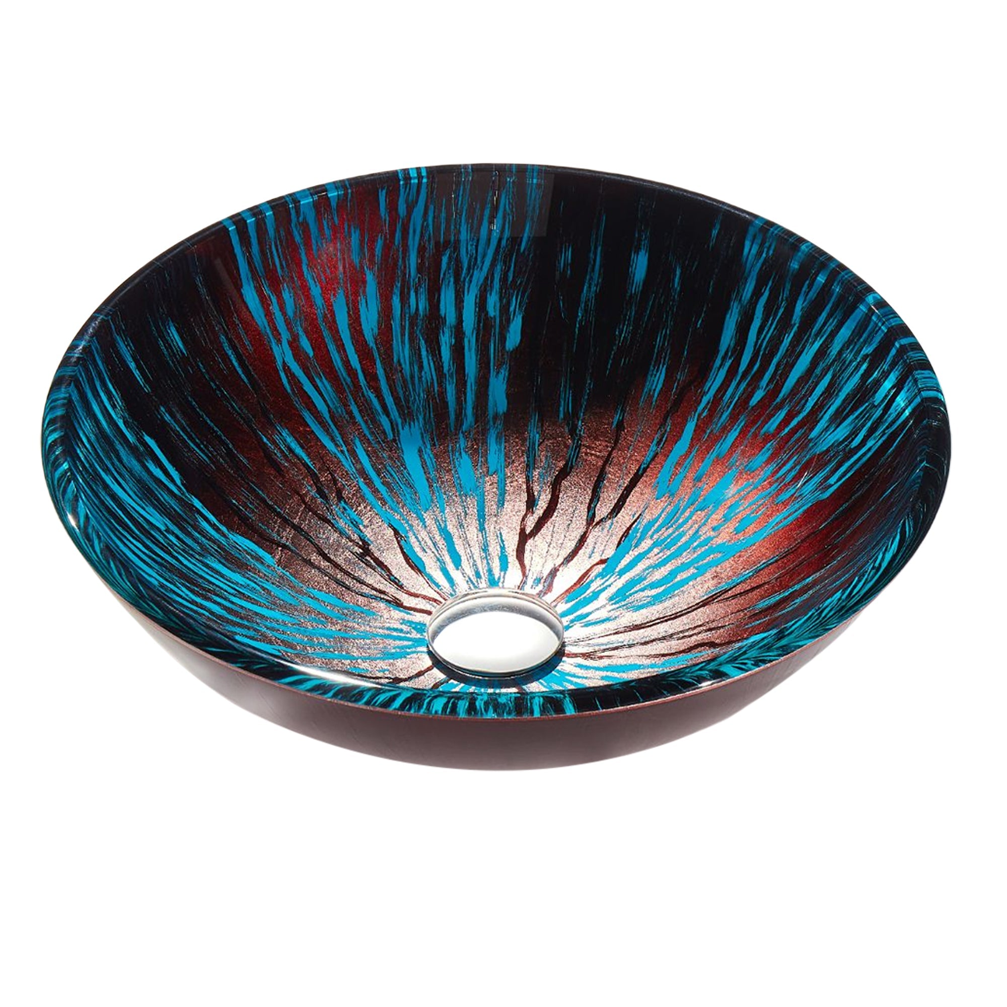 ANZZI  Belissima Round Glass Vessel Bathroom Sink ANZZI