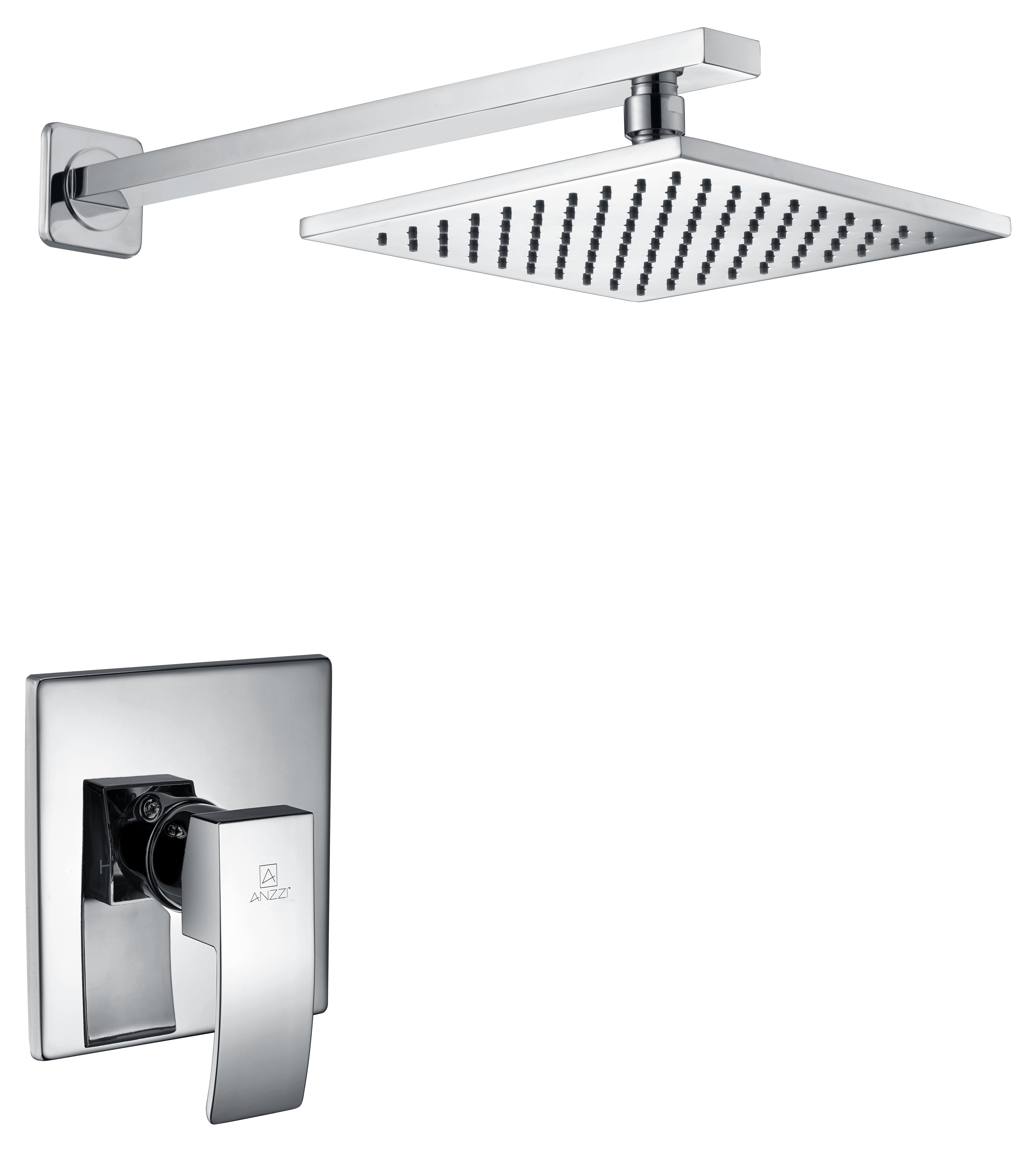 ANZZI  Viace Series 1-Spray 12.55 in. Fixed Showerhead ANZZI