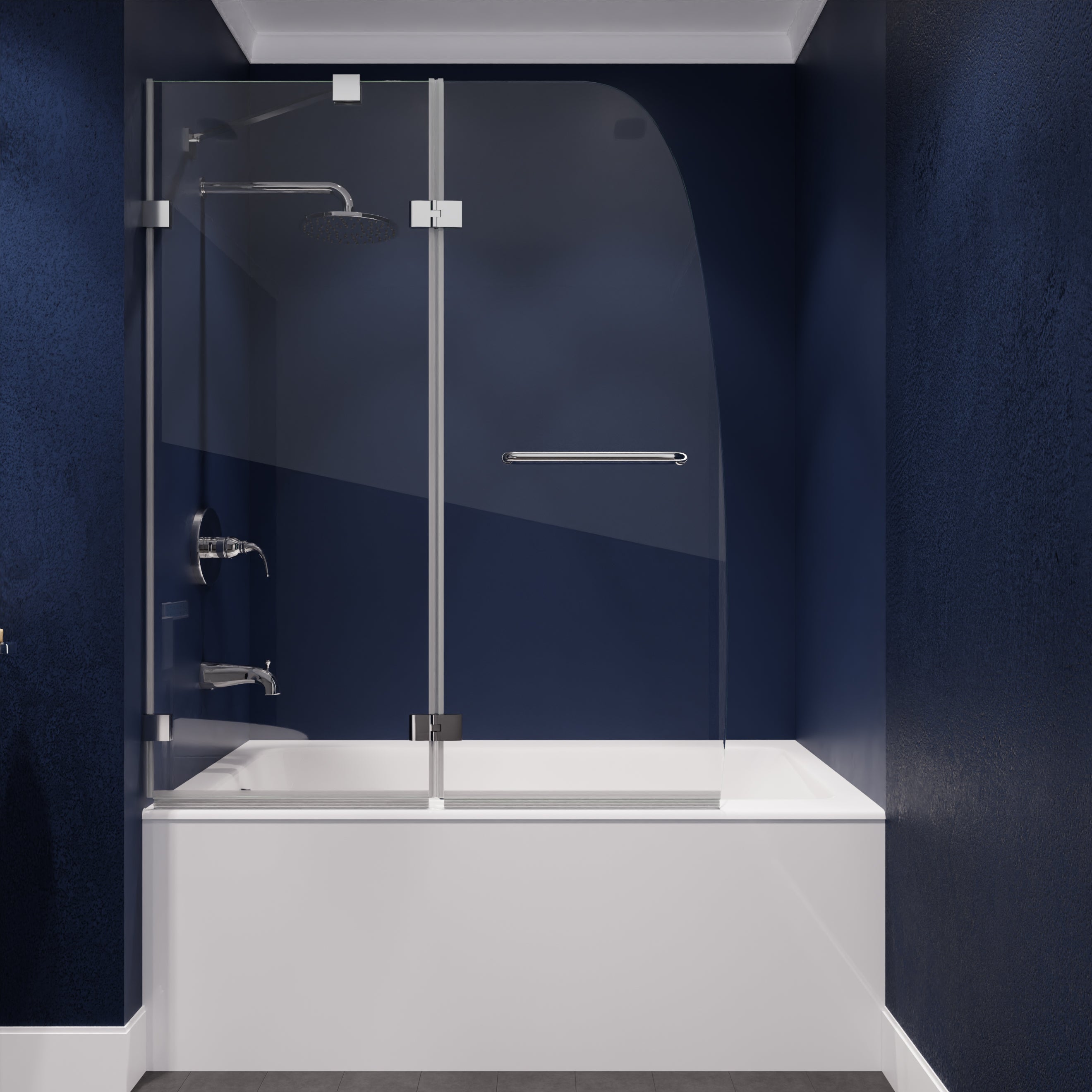 ANZZI  Pacific Series 48 in. by 58 in. Frameless Hinged Tub Door ANZZI