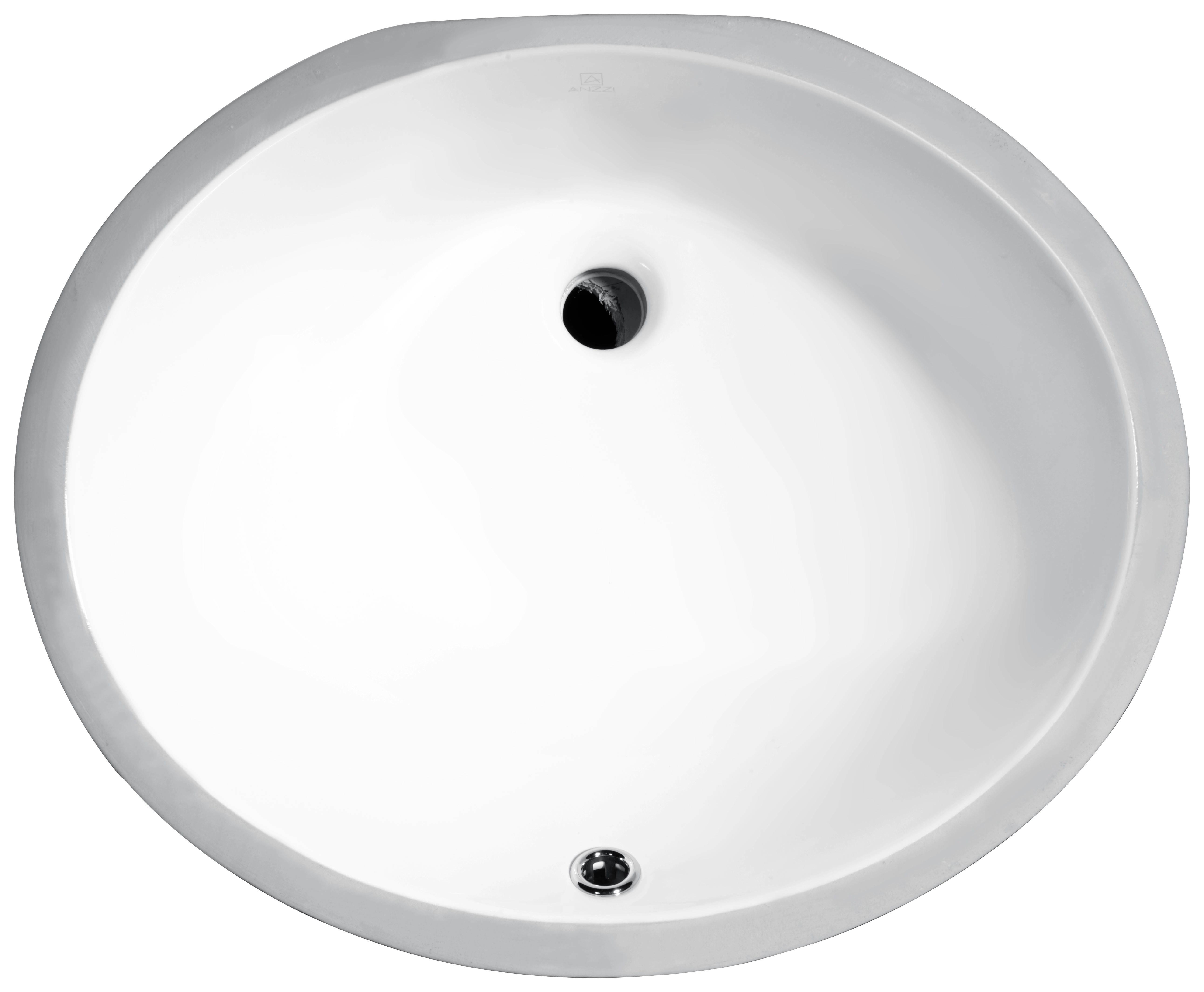 ANZZI  Pegasus Series 18.25 in. Ceramic Undermount Sink Basin ANZZI