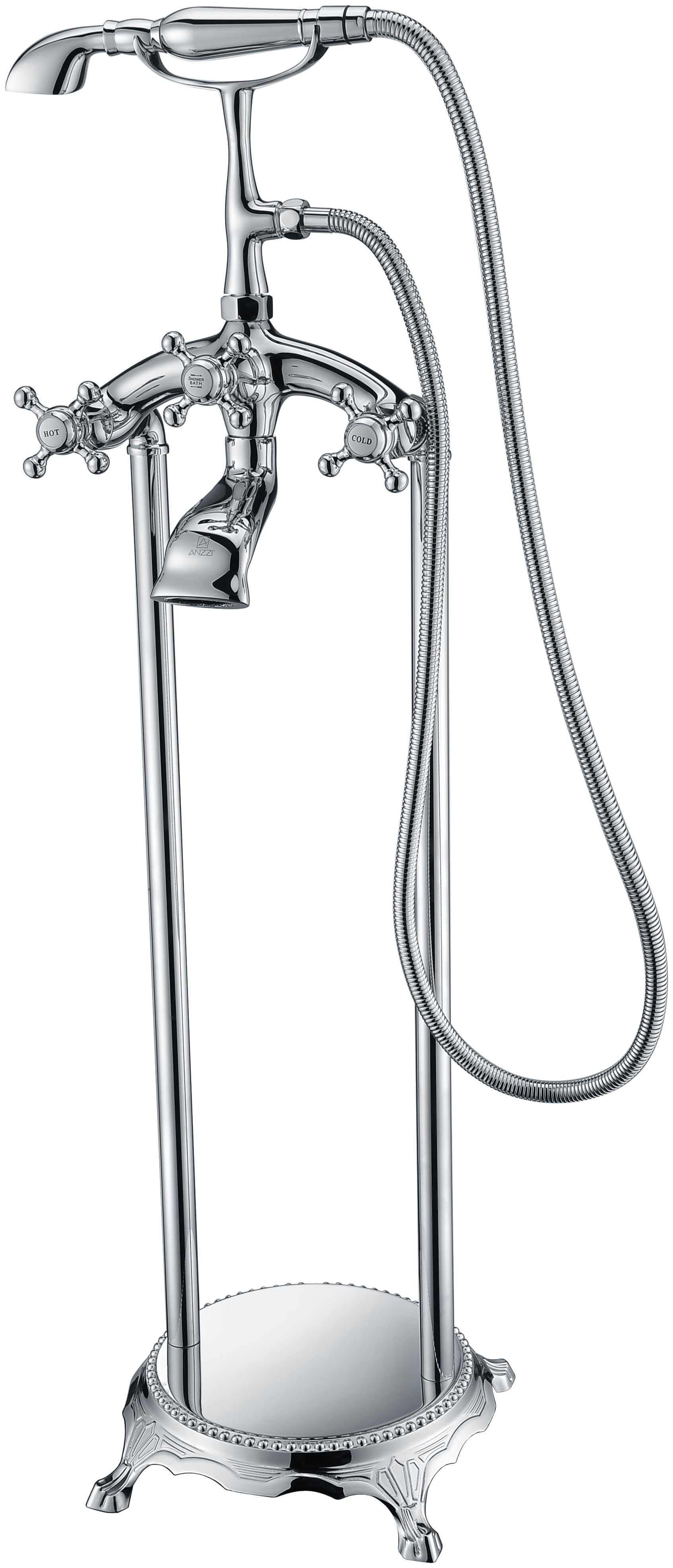 ANZZI  Tugela 3-Handle Claw Foot Tub Faucet with Hand Shower ANZZI