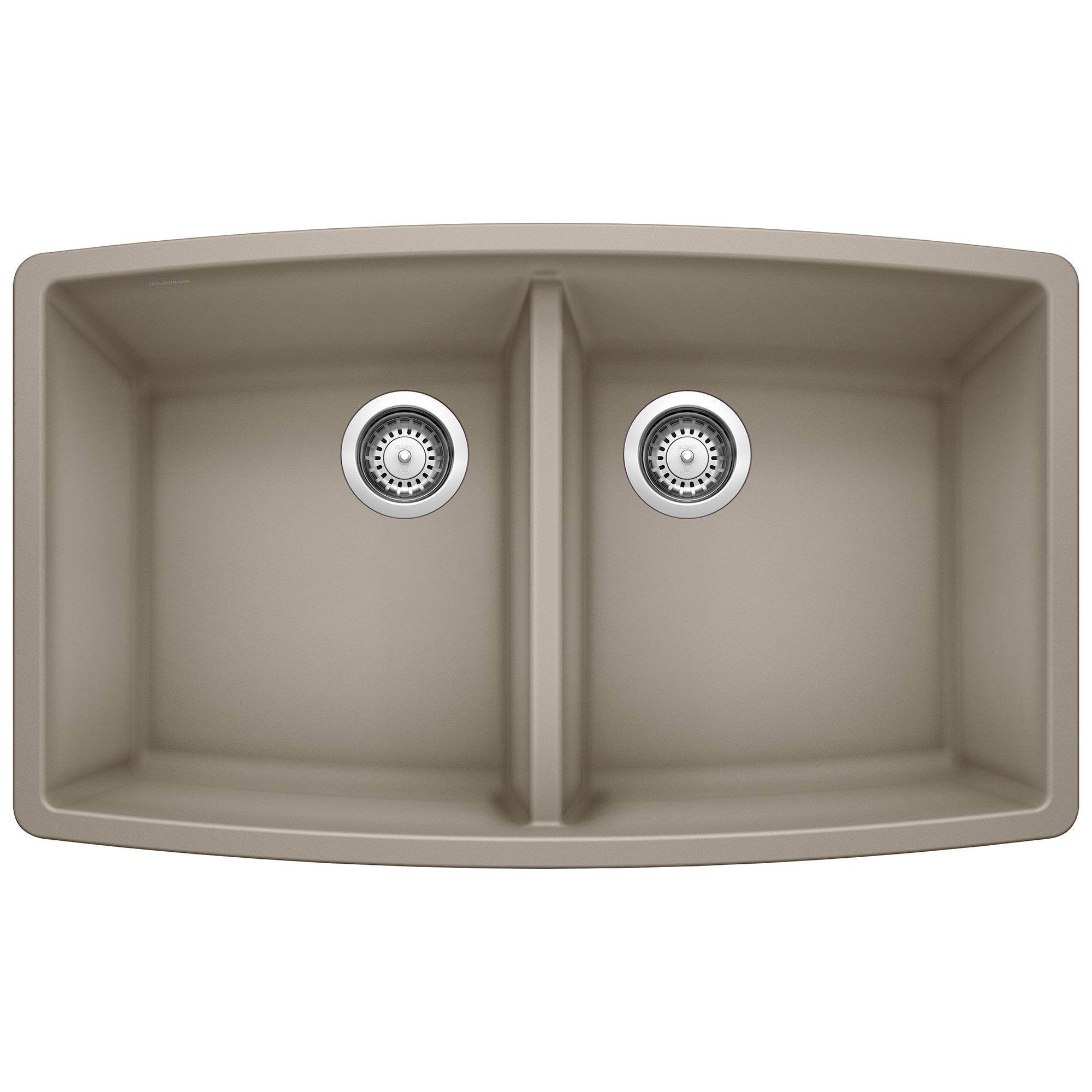 Blanco Performa SILGRANIT 33" 50/50 Double Bowl Undermount Kitchen Sink Blanco
