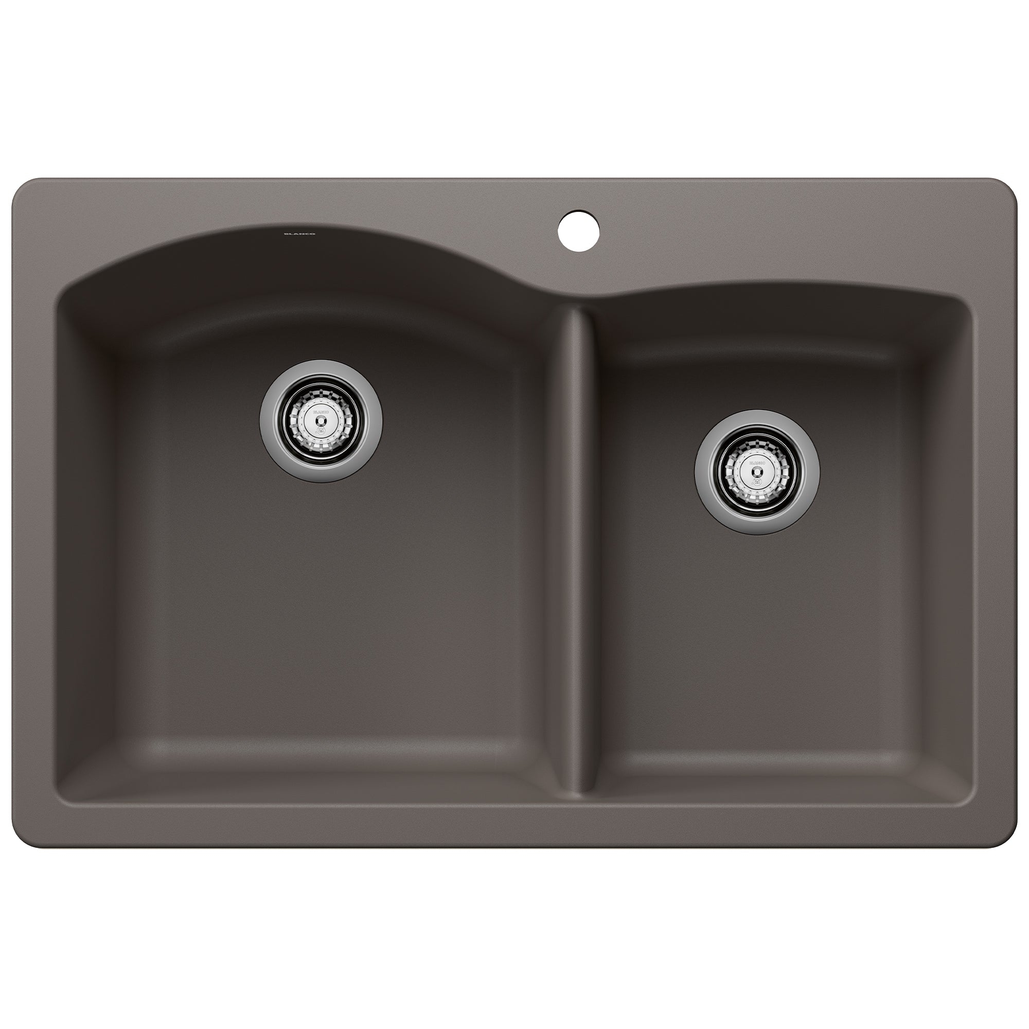 Blanco Diamond SILGRANIT 33" 60/40 Double Bowl Dual Mount Kitchen Sink BLANCO