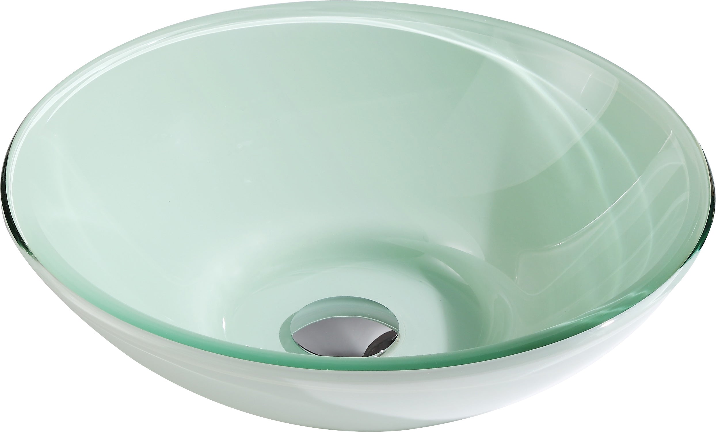 ANZZI  Sonata Series Deco-Glass Vessel Sink in Lustrous Light Green ANZZI