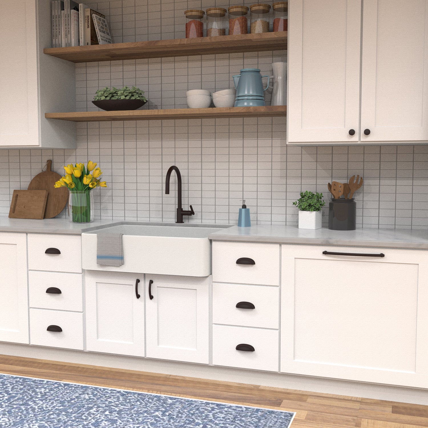 Hickory Hardware American Diner Pull 8-13/16 Inch (224mm) Center to Center Hickory Hardware