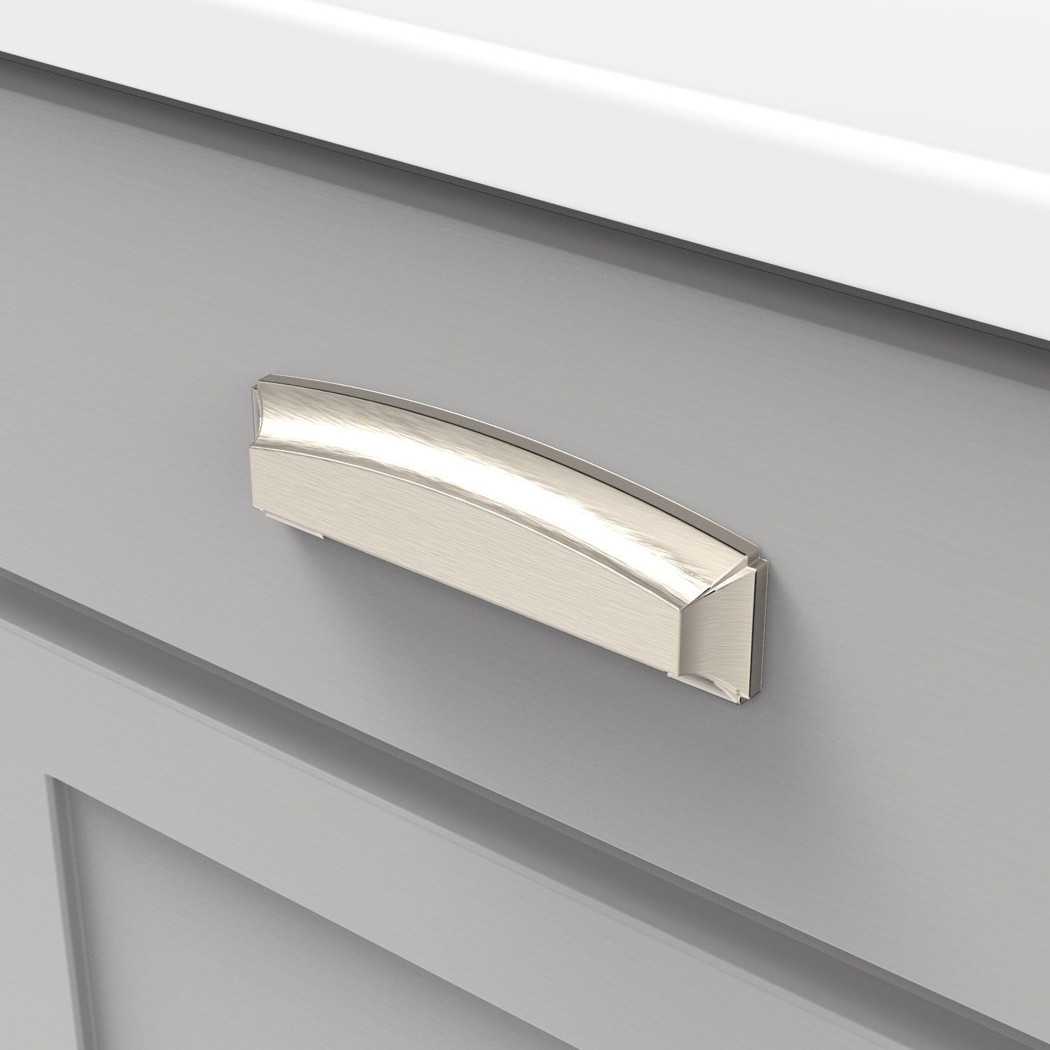 Hickory Hardware Bridges Cup Pull 3 Inch, 3-3/4 Inch (96mm) & 5-1/16 Inch (128mm) Center to Center Hickory Hardware