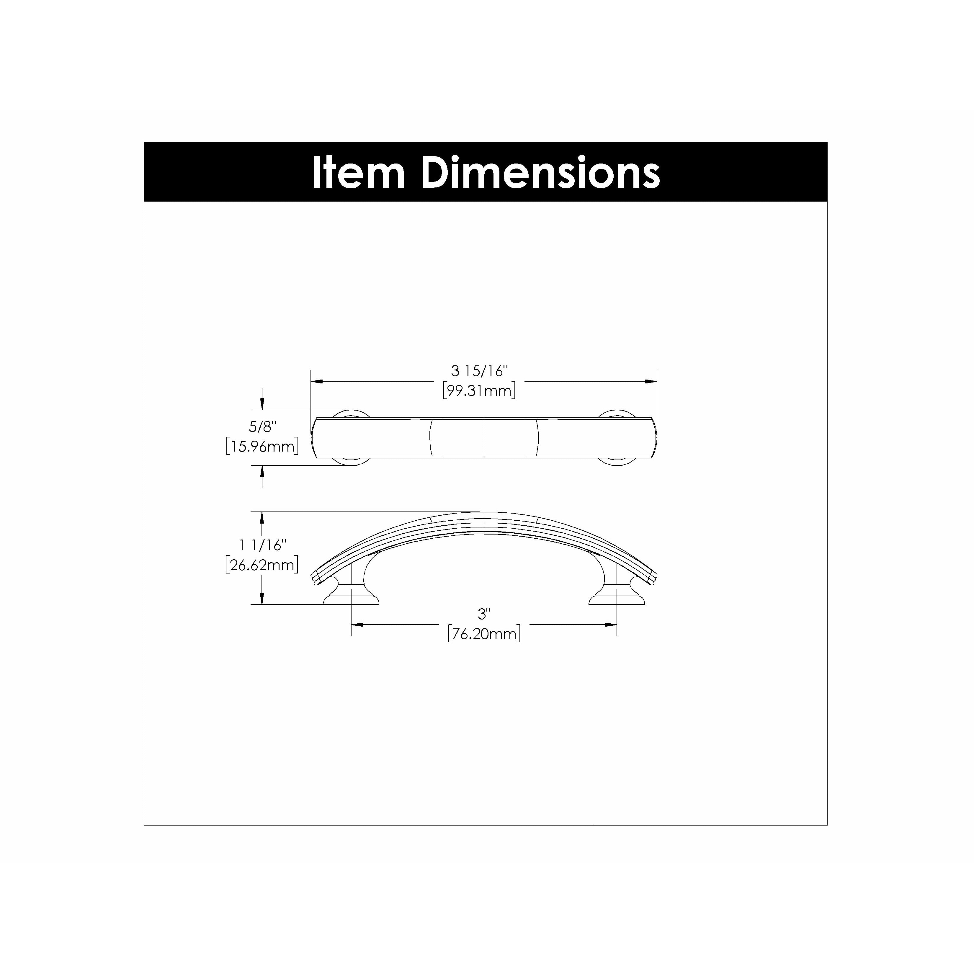 Hickory Hardware American Diner Pull 3 Inch Center to Center Hickory Hardware