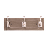 Skylight 3 Coat & Hat Hook Rail 17-1/2 Inch Long Hickory Hardware