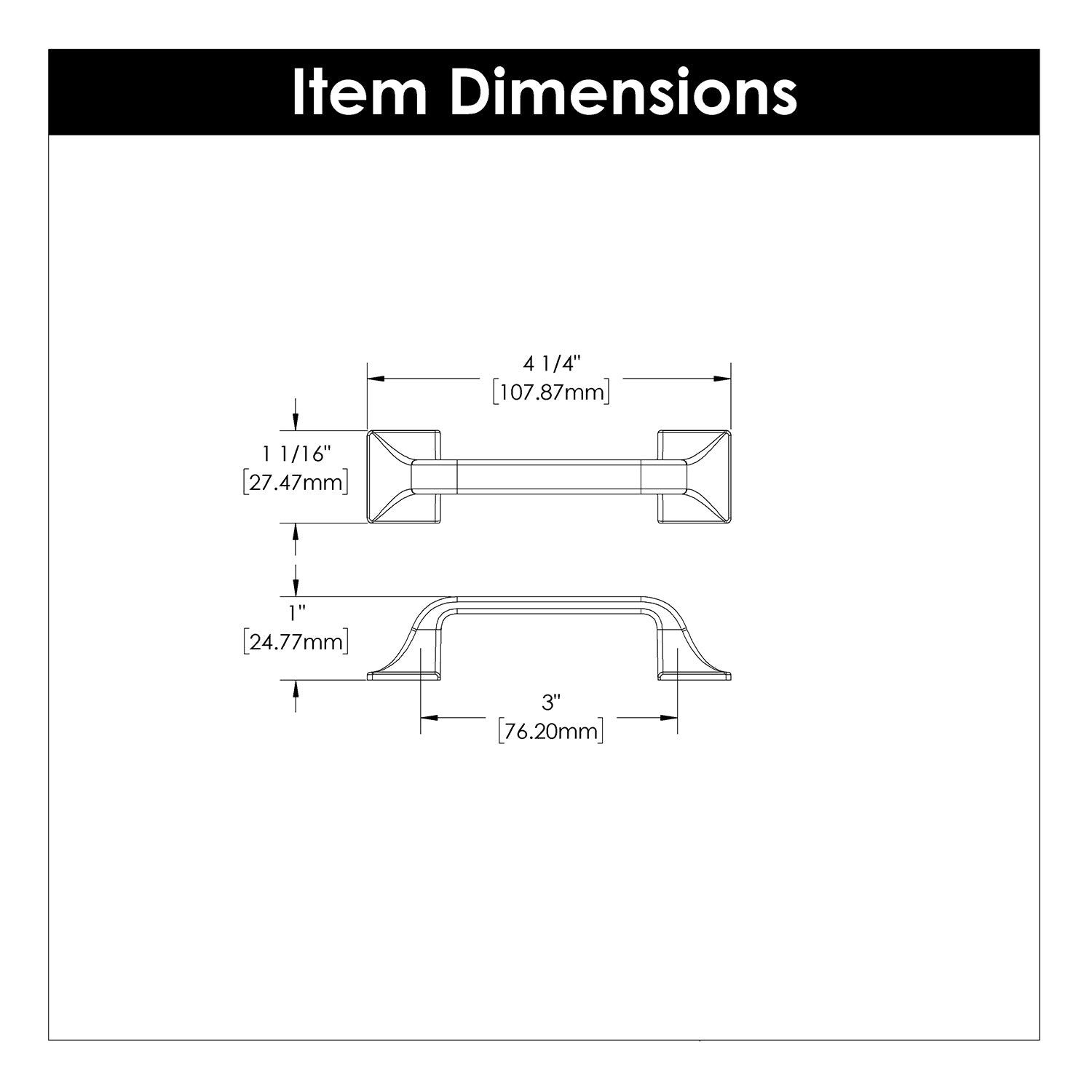 Hickory Hardware Forge Pull 3 Inch Center to Center Hickory Hardware