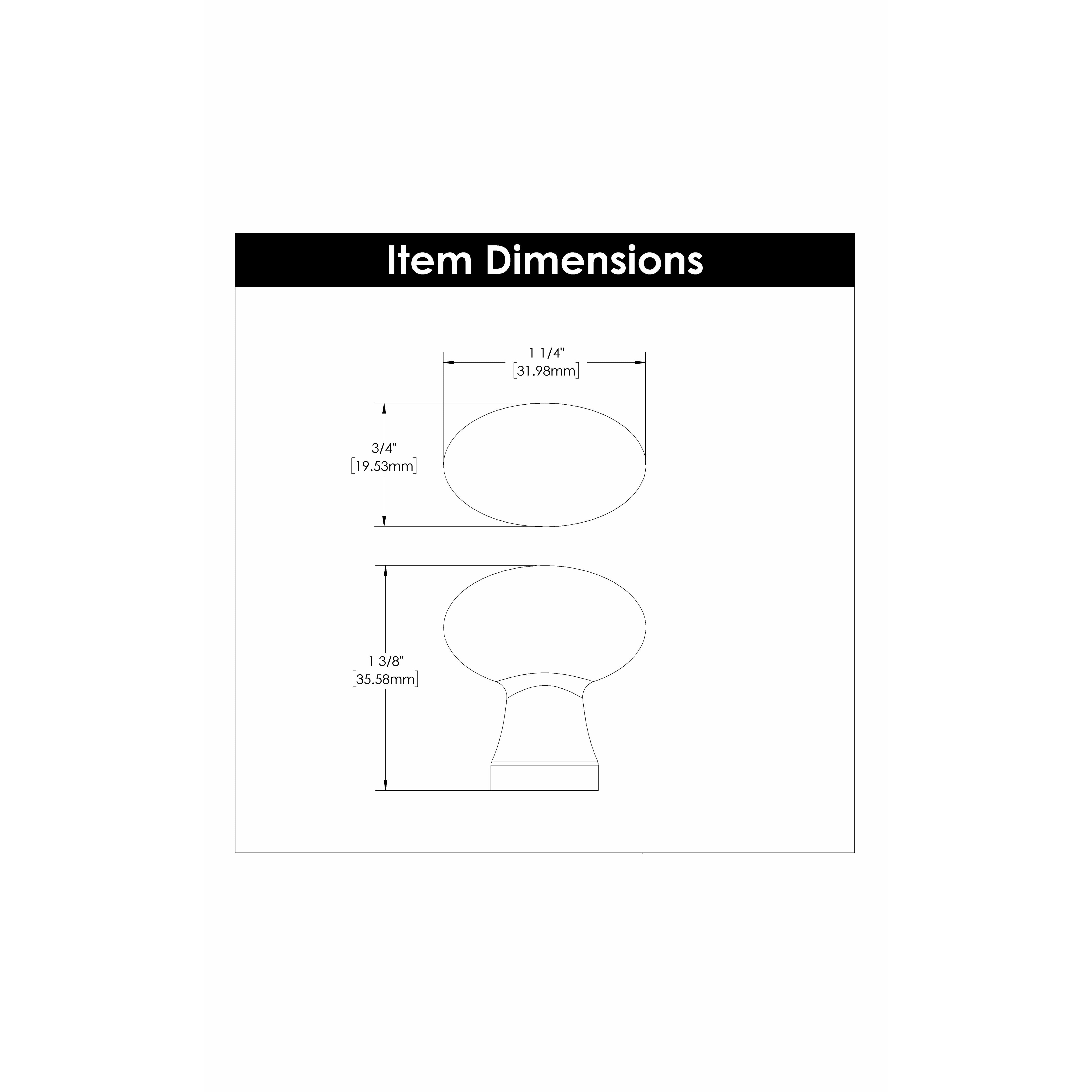 Hickory Hardware Crystal Palace Knob 1-1/4 Inch x 3/4 Inch Hickory Hardware