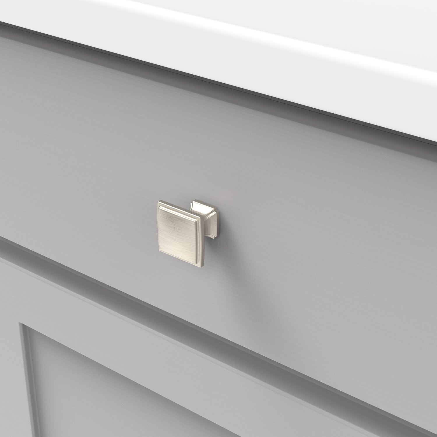 Hickory Hardware Bridges Knob 1-1/4 Inch Square Hickory Hardware