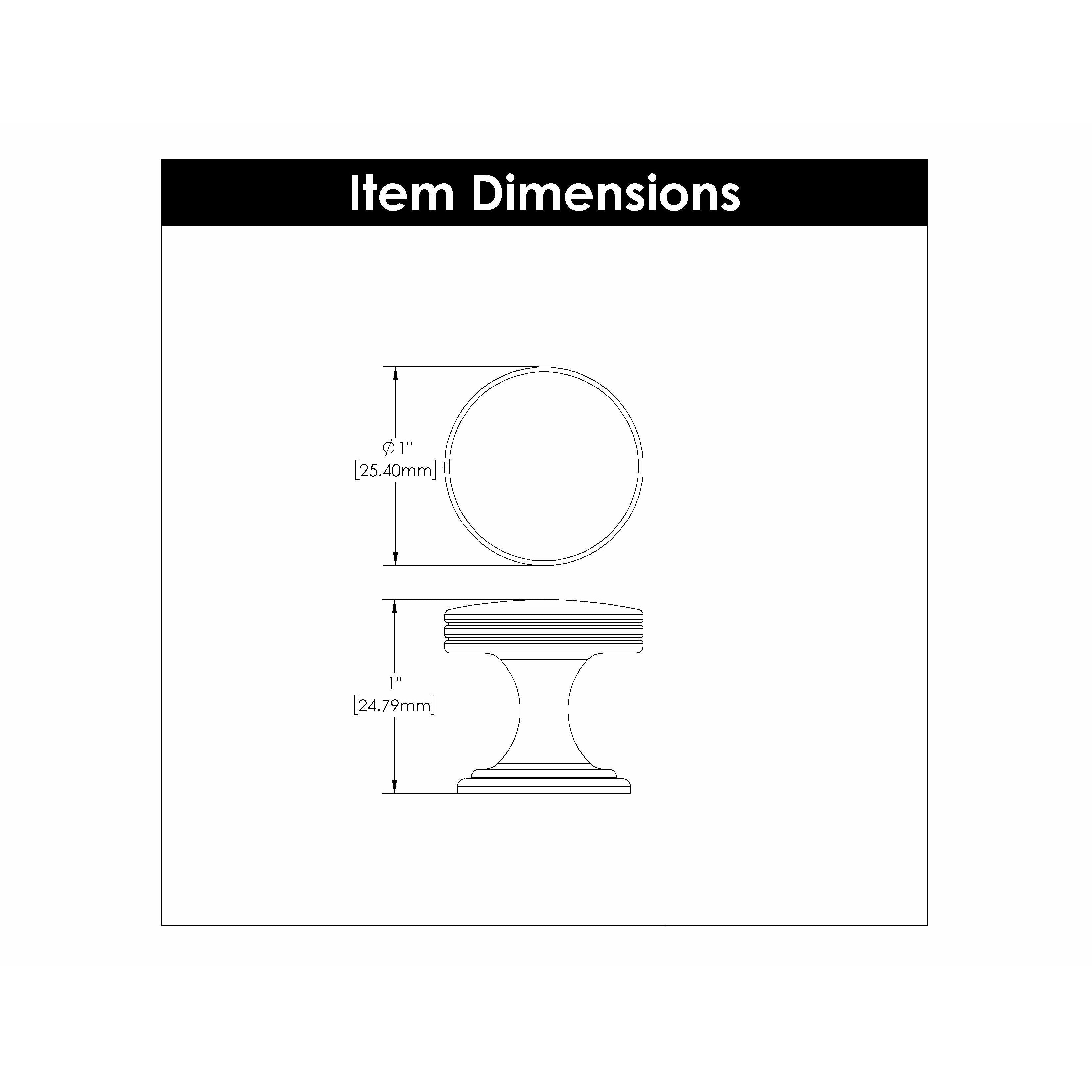 Hickory Hardware American Diner Knob 1 Inch Diameter Hickory Hardware