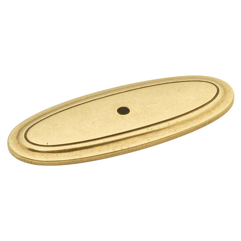 Hickory Hardware Manor House Backplate Knob 3 Inch X 1-1/8 Inch Oval Hickory Hardware
