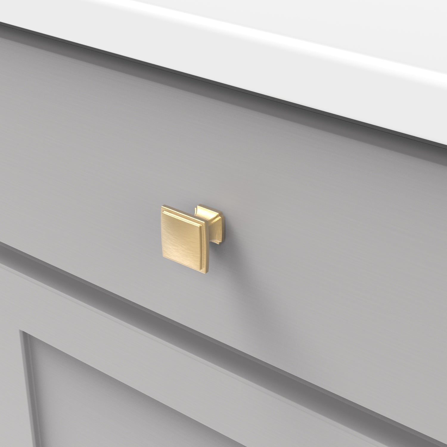 Hickory Hardware Bridges Knob 1-1/4 Inch Square Hickory Hardware