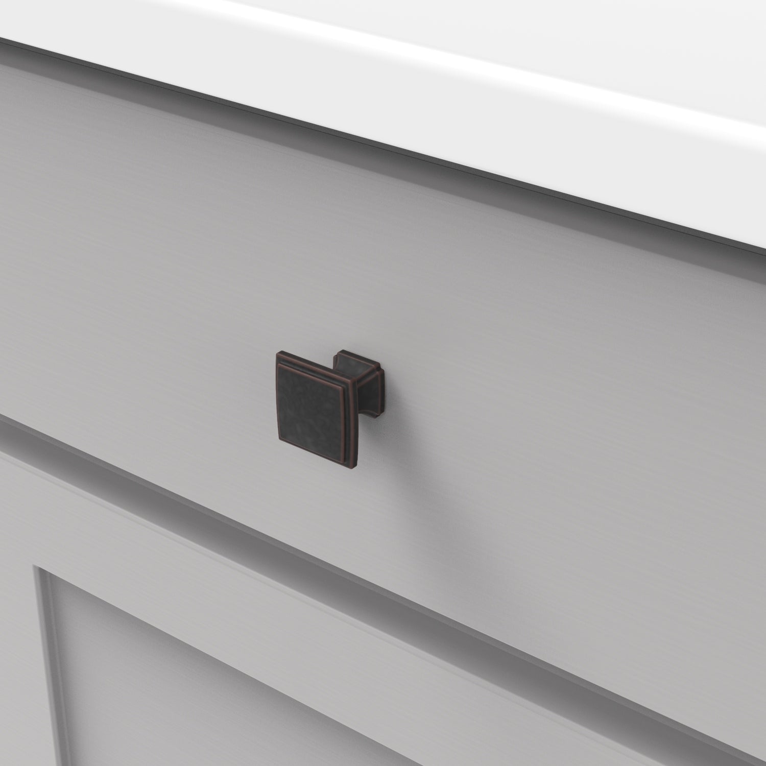 Hickory Hardware Bridges Knob 1-1/4 Inch Square Hickory Hardware