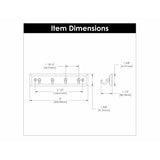 Hickory Hardware Key Hook Rails 4 Key Hook Rail 8 Inch Long Hickory Hardware
