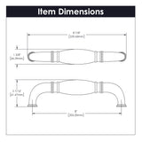 Hickory Hardware Williamsburg Appliance Pull 8 Inch Center to Center Hickory Hardware