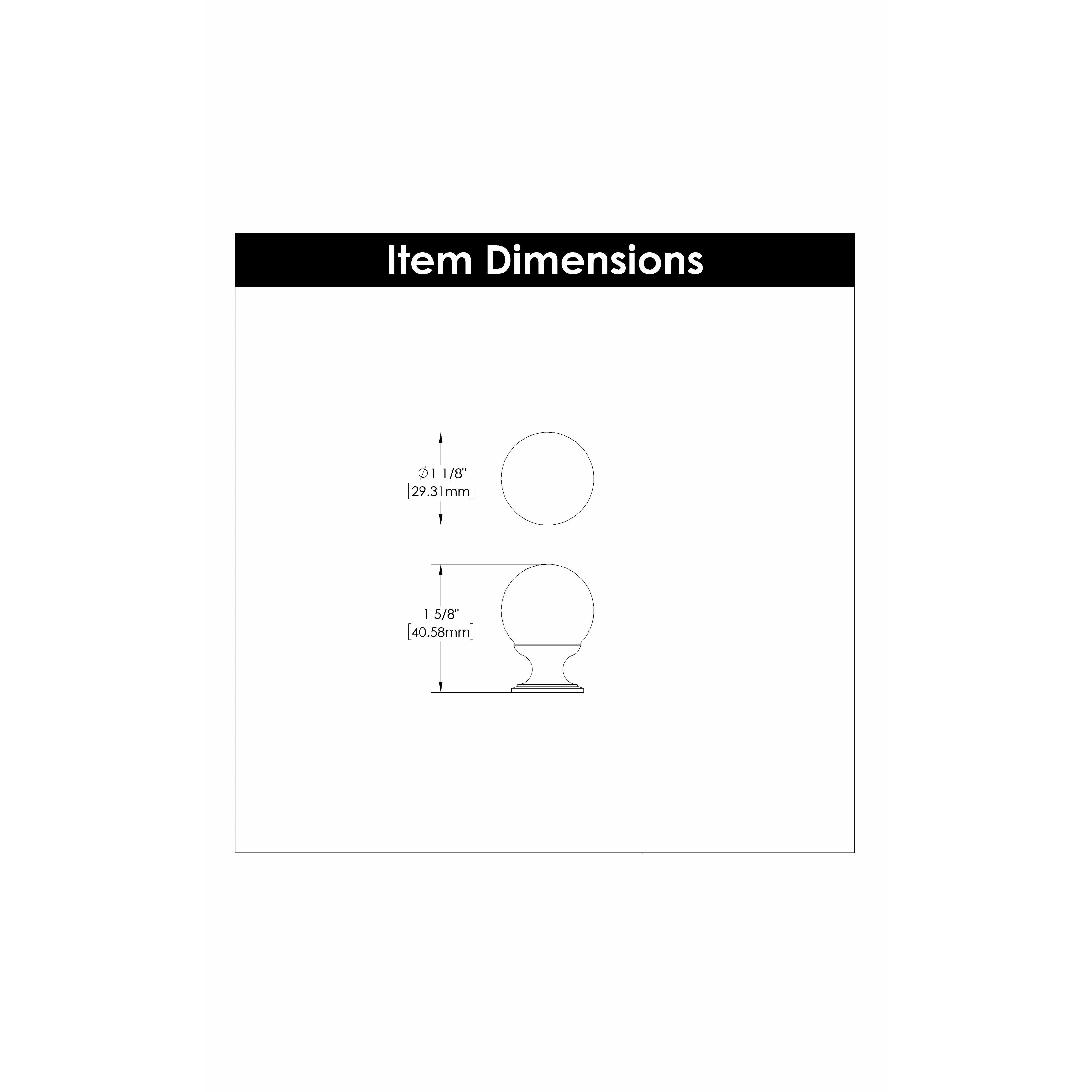 Hickory Hardware Crystal Palace Knob 1-1/4 Inch Diameter Hickory Hardware