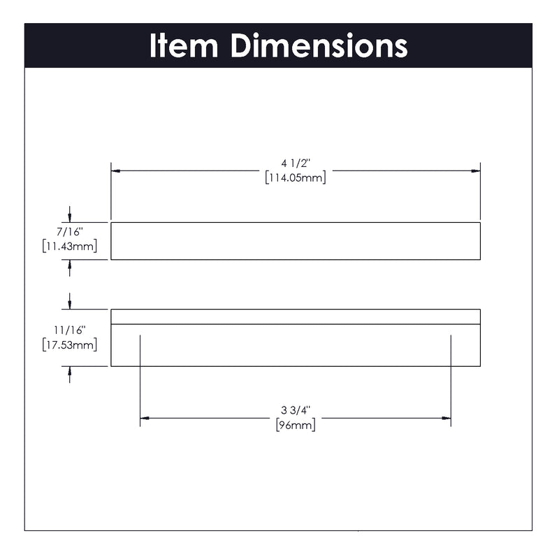 Hickory Hardware Streamline Pull 3-3/4 Inch (96mm) Center to Center Hickory Hardware