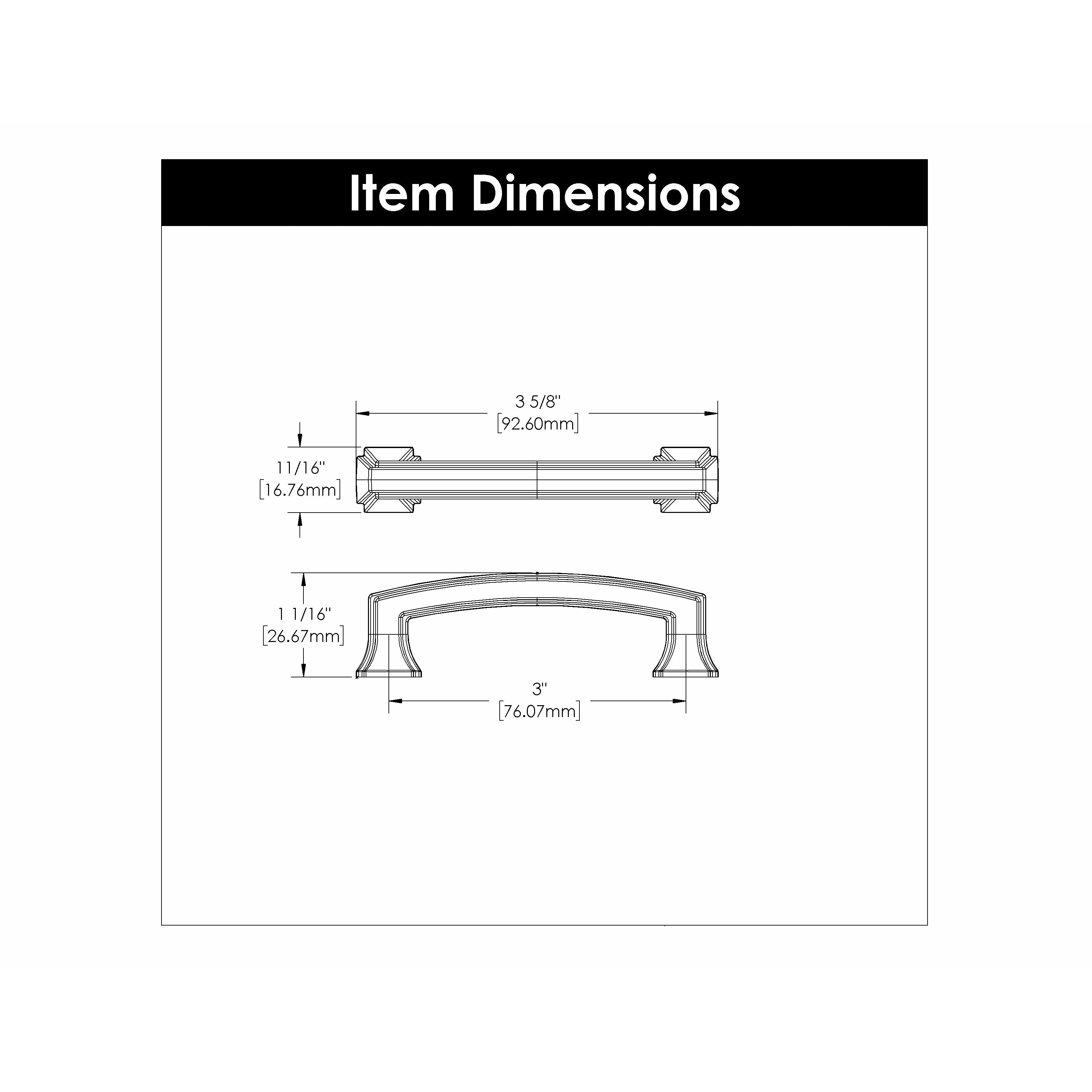 Hickory Hardware Bridges Pull 3 Inch Center to Center Hickory Hardware