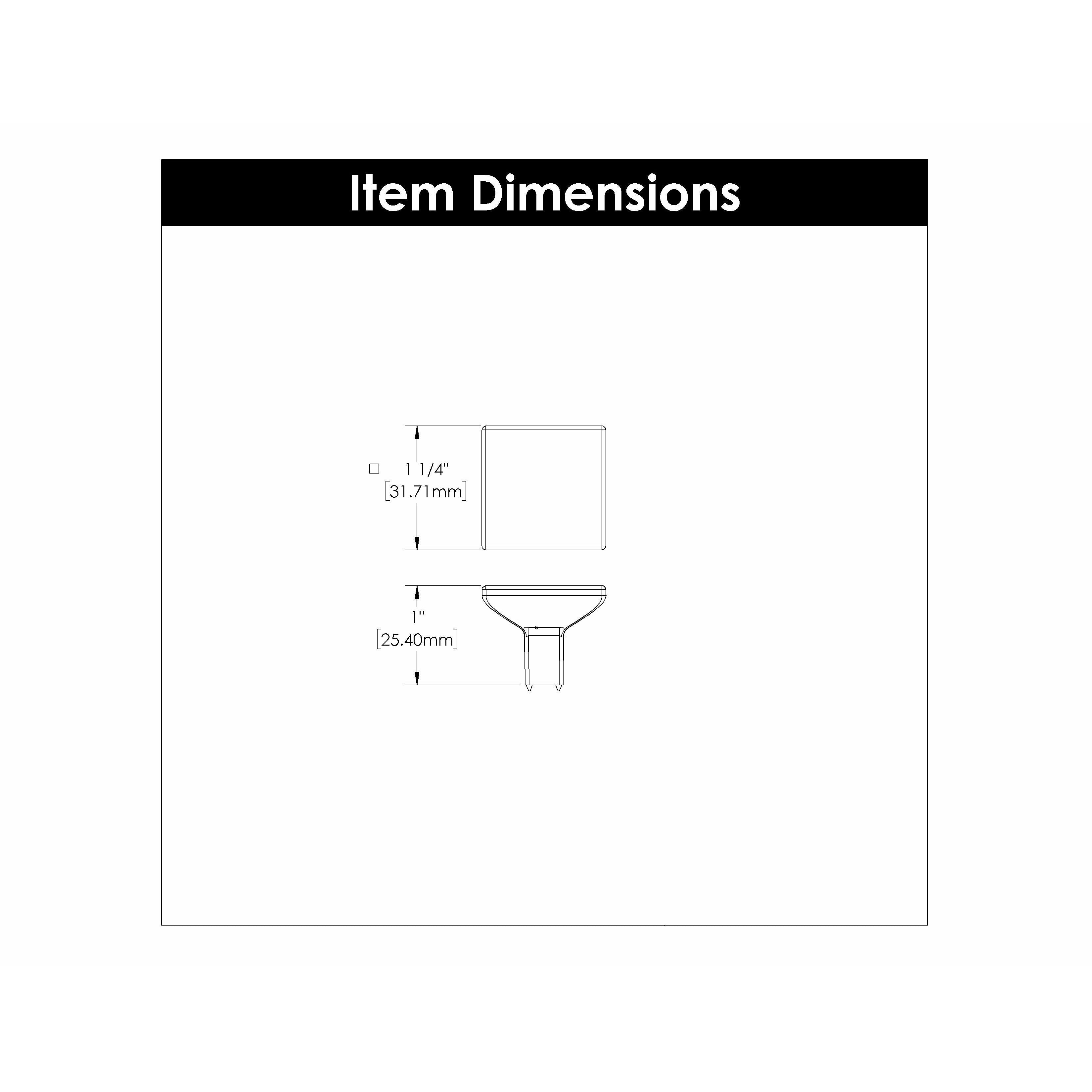 Hickory Hardware Skylight Knob 1-1/4 Inch Square Hickory Hardware