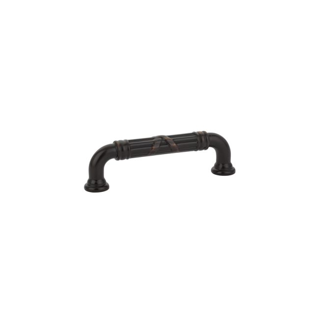 Emtek Fixed Ribbon And Reed Cabinet Pull 3-1/2" Center To Center Emtek