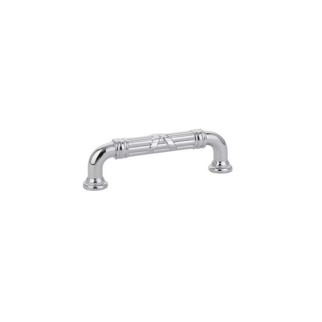 Emtek Fixed Ribbon And Reed Cabinet Pull 3-1/2" Center To Center Emtek