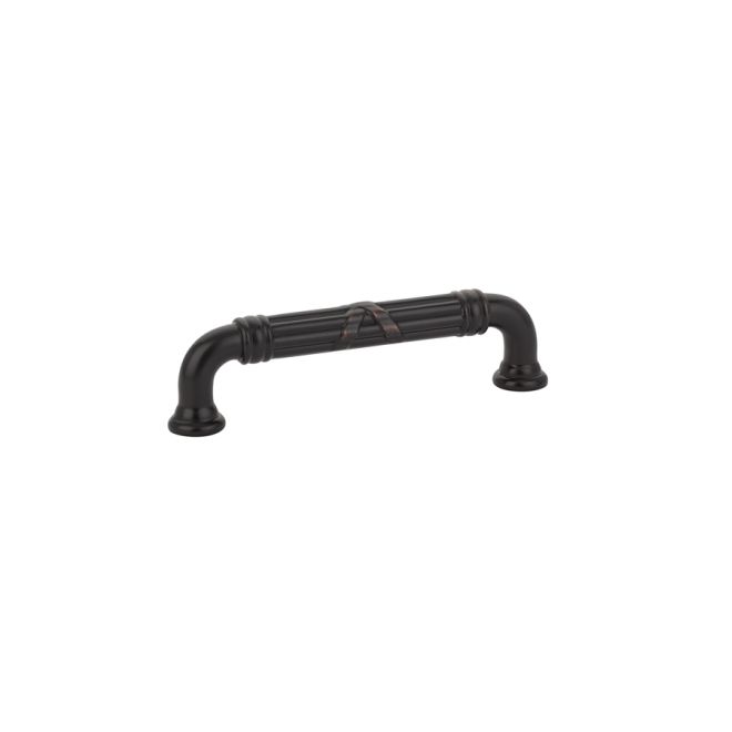 Emtek Fixed Ribbon And Reed Cabinet Pull 4" Center To Center Emtek