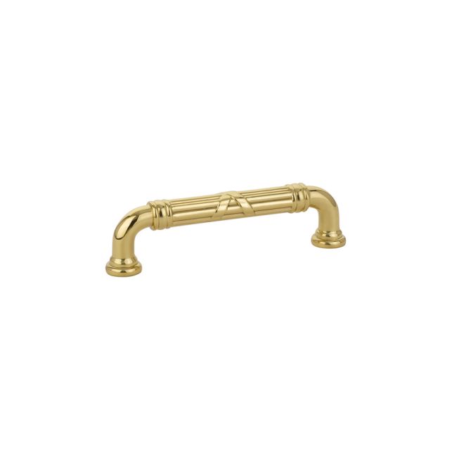 Emtek Fixed Ribbon And Reed Cabinet Pull 4" Center To Center Emtek